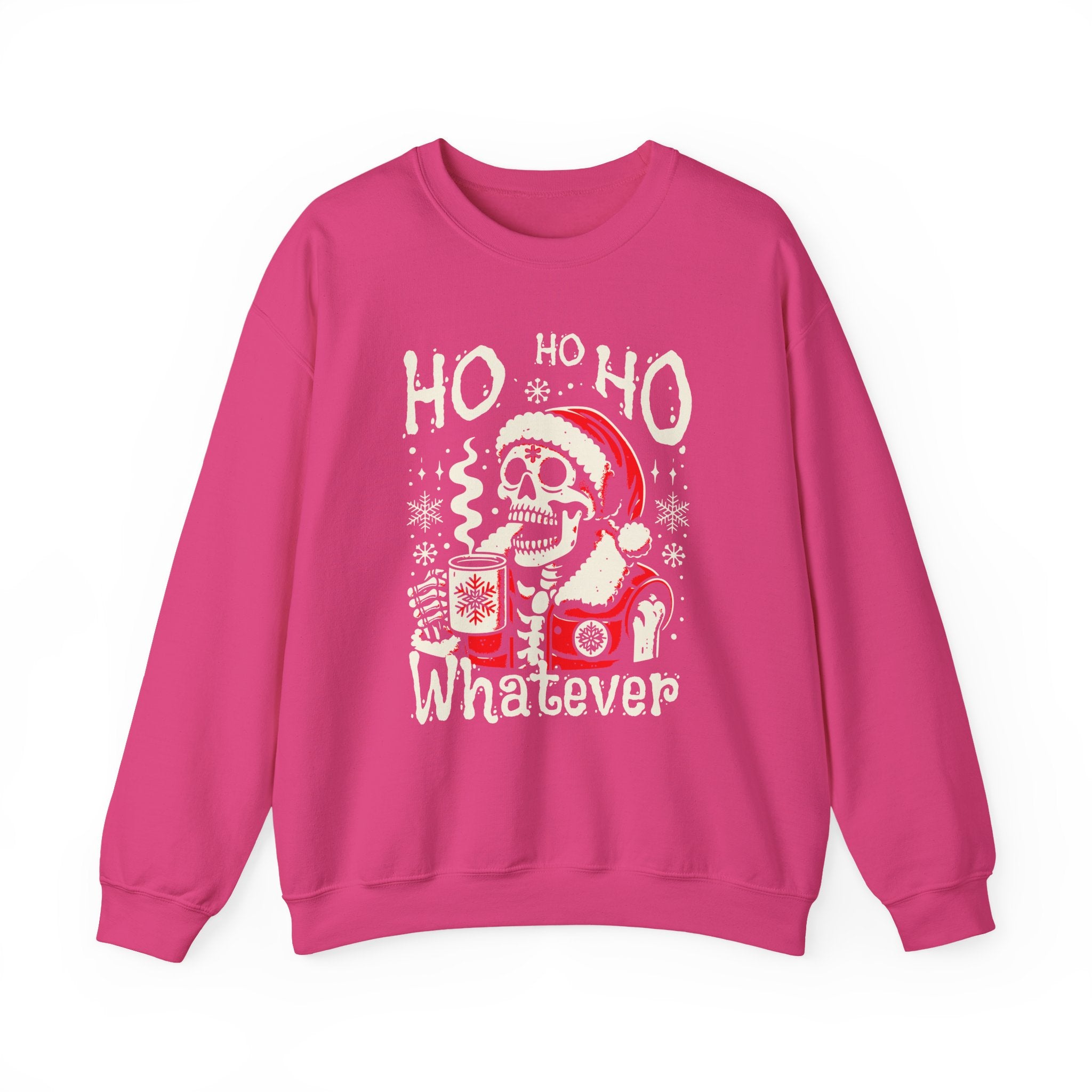 Christmas Skeleton 'Ho Ho Ho Whatever' Crewneck Sweatshirt