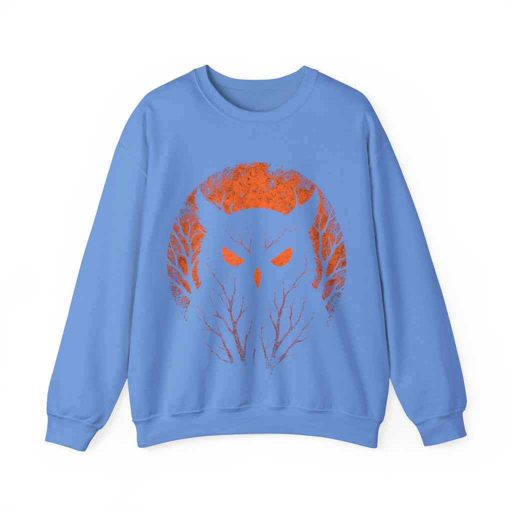 Mysterious Owl Crewneck Sweatshirt for Fall Celebrations