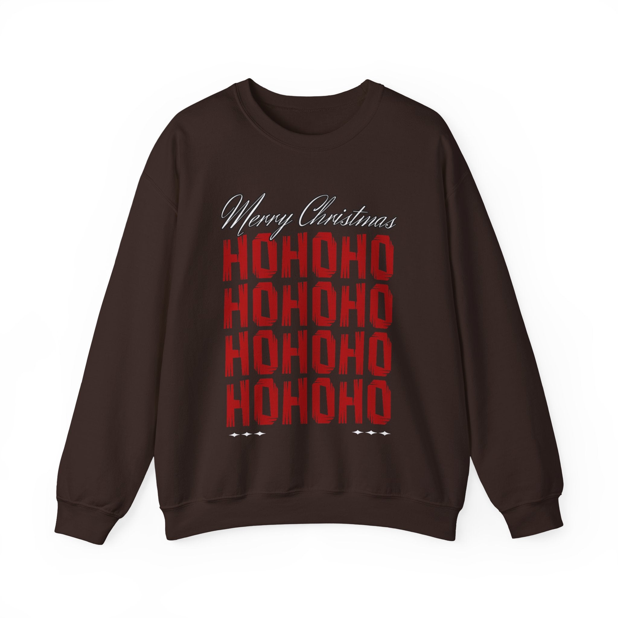 Christmas 'HO HO HO' Crewneck Sweatshirt – Merry Christmas Plaid Holiday Sweater