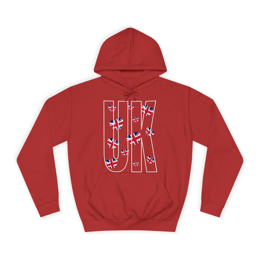 British Hearts Unisex College Hoodie, Cute Hoodie, Gift for Students, Cozy Sweatshirt, School Spirit Wear, Casual Fashion