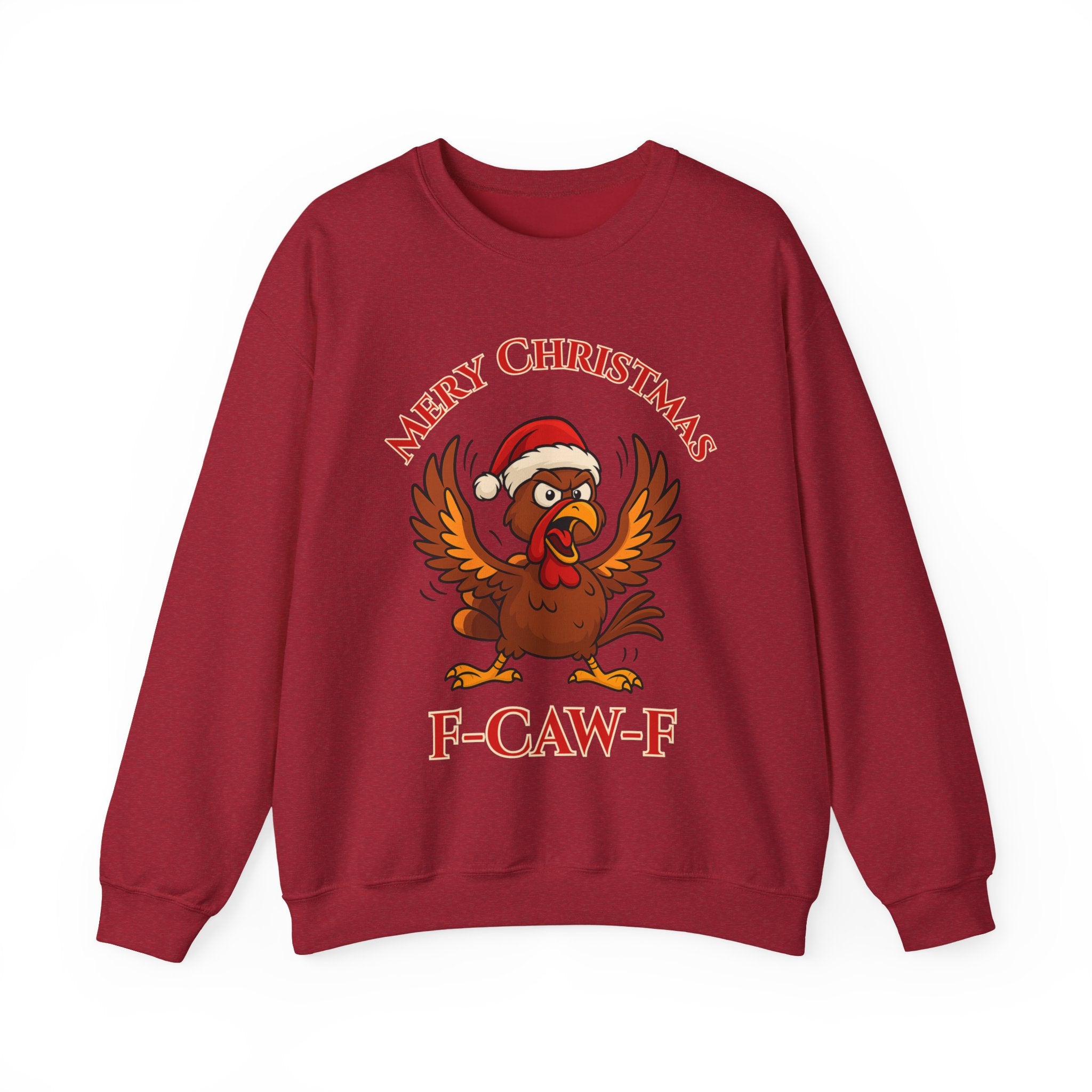 Funny Christmas Crewneck Sweatshirt - "Mery Christmas F-CAW-F"