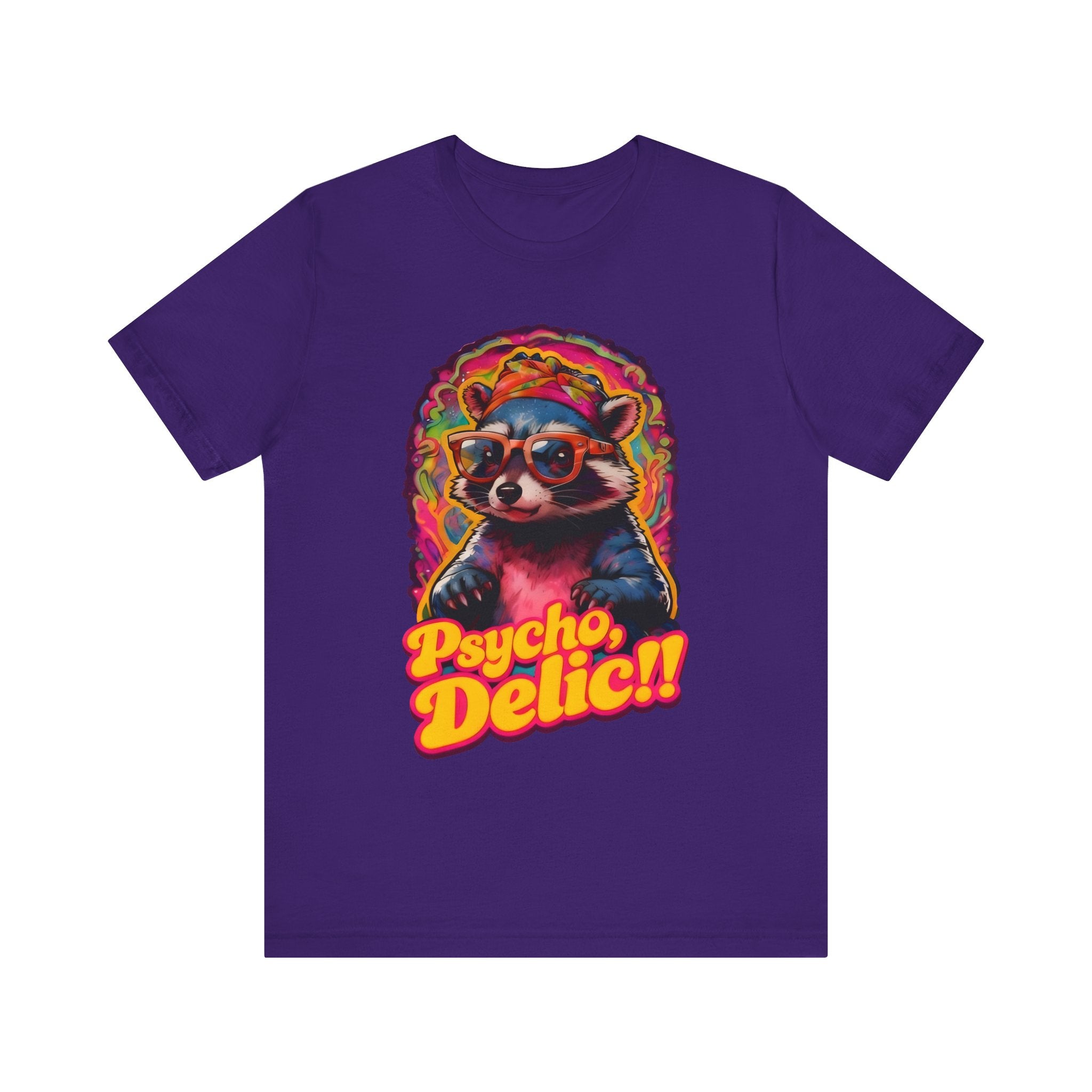 Psycho Delic Raccoon Tee - Unisex Jersey Short Sleeve T-Shirt