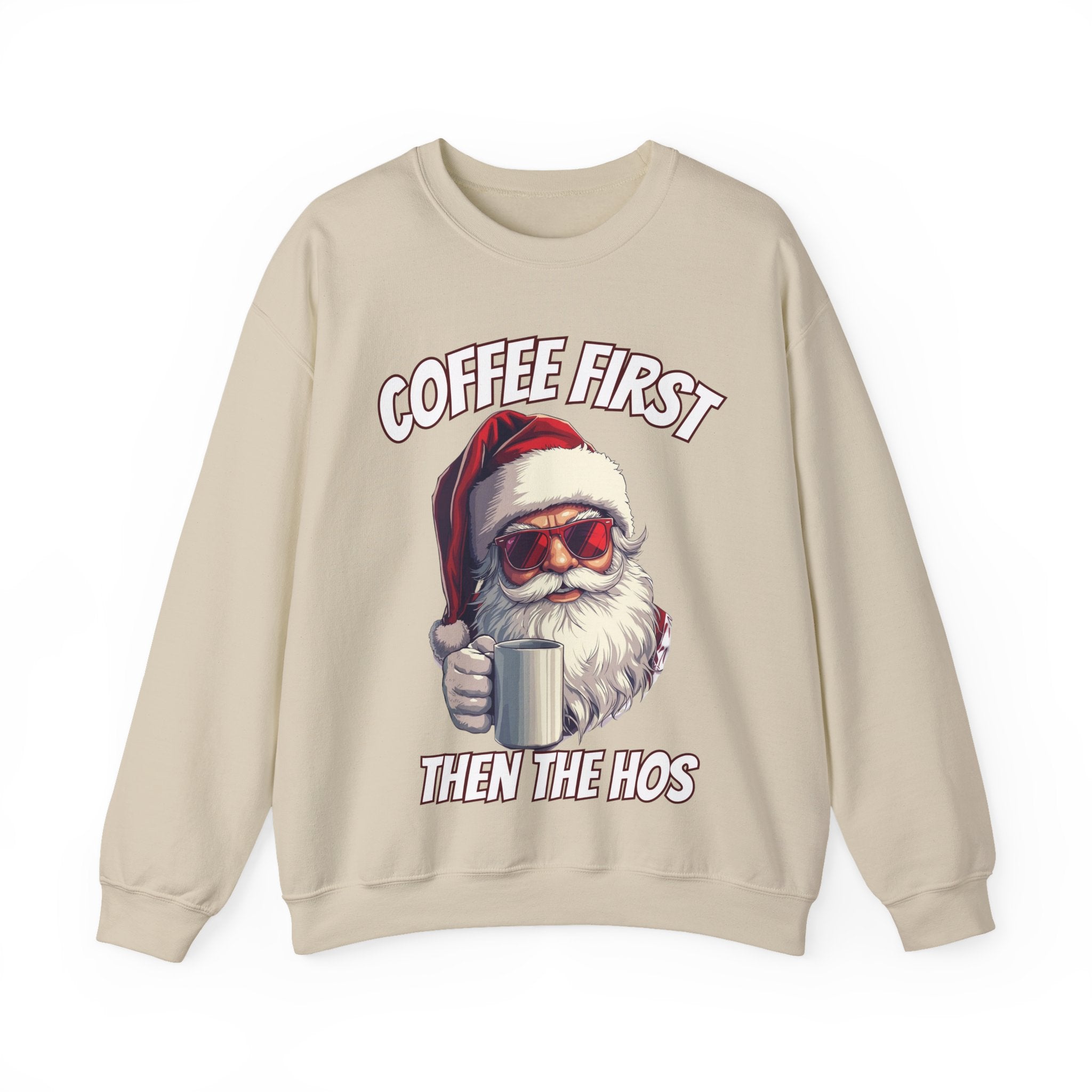 Santa Coffee First Crewneck Sweatshirt