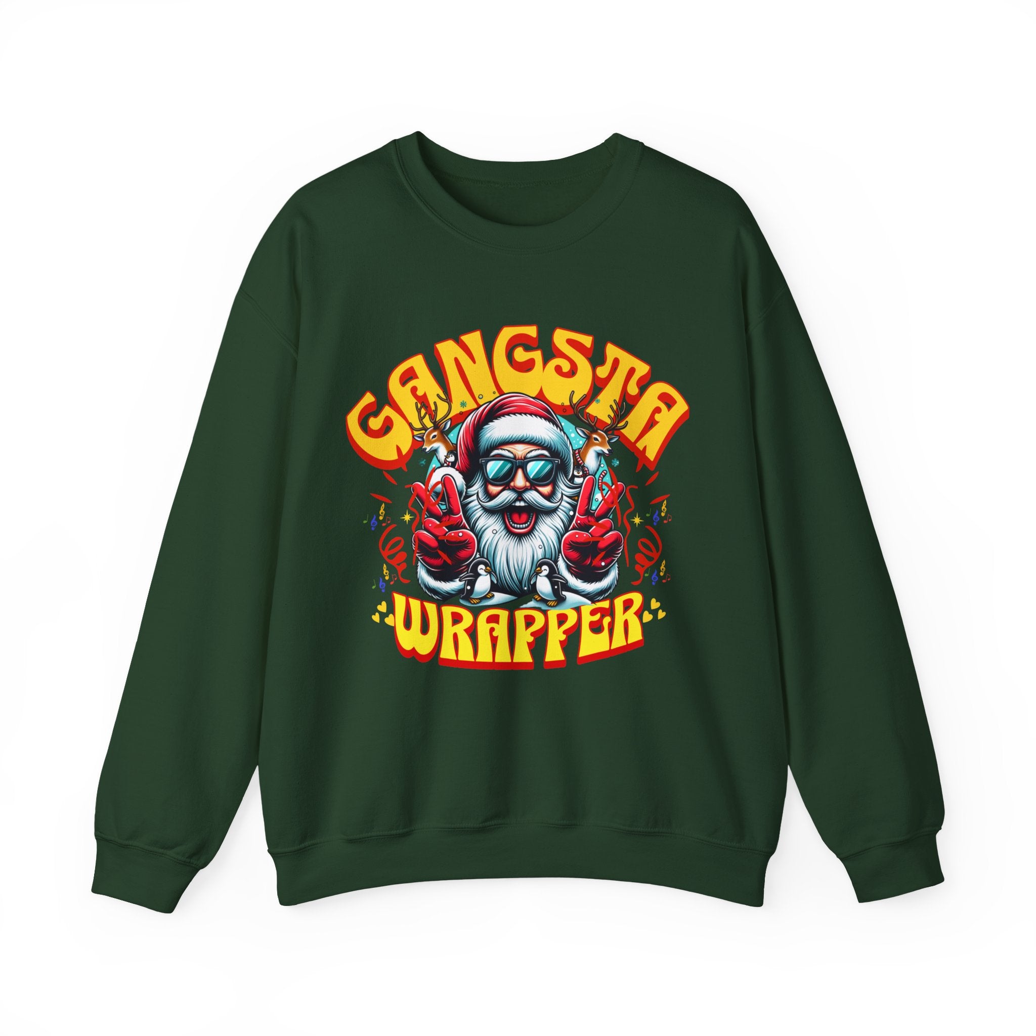 Gangsta Wrapper Sweatshirt - Funny Unisex Holiday Crewneck