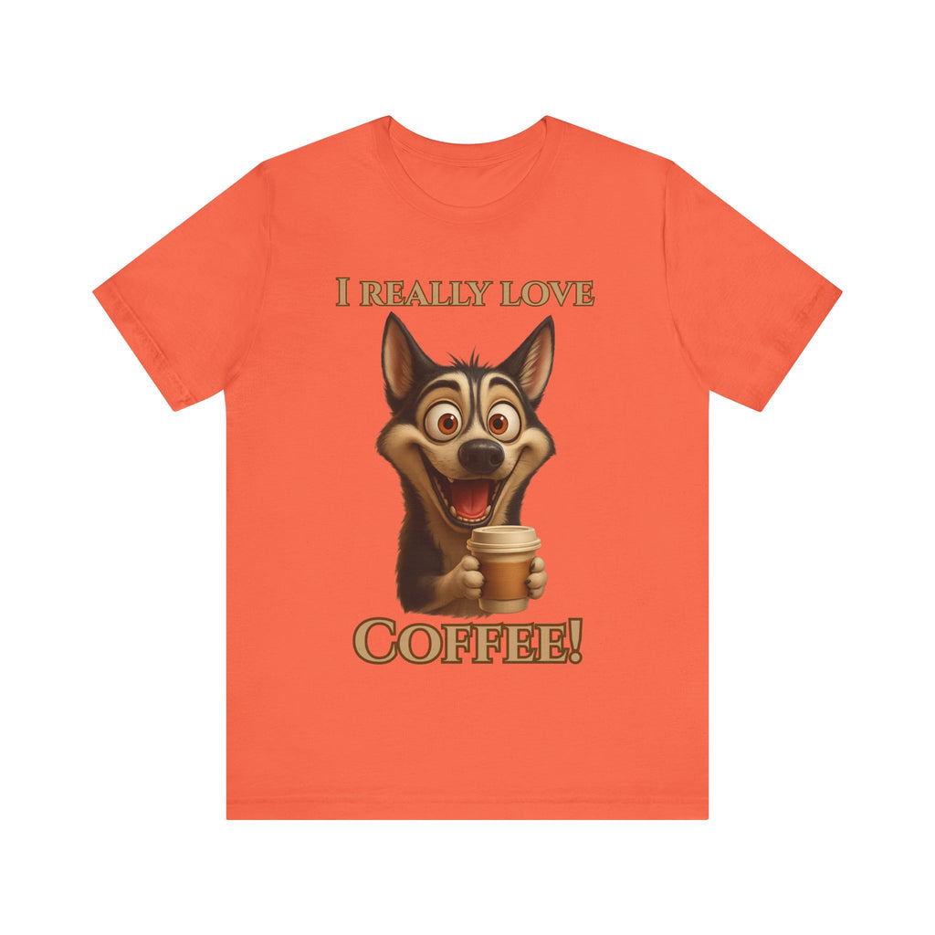 Coffee-Loving Dog Unisex Tee