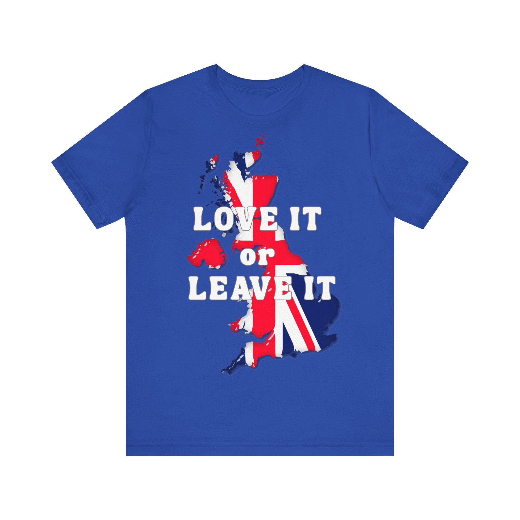 Patriotic Love It or Leave It Tee, British Pride Shirt, Unisex Graphic Top, Casual Wear, Gift for UK Lovers