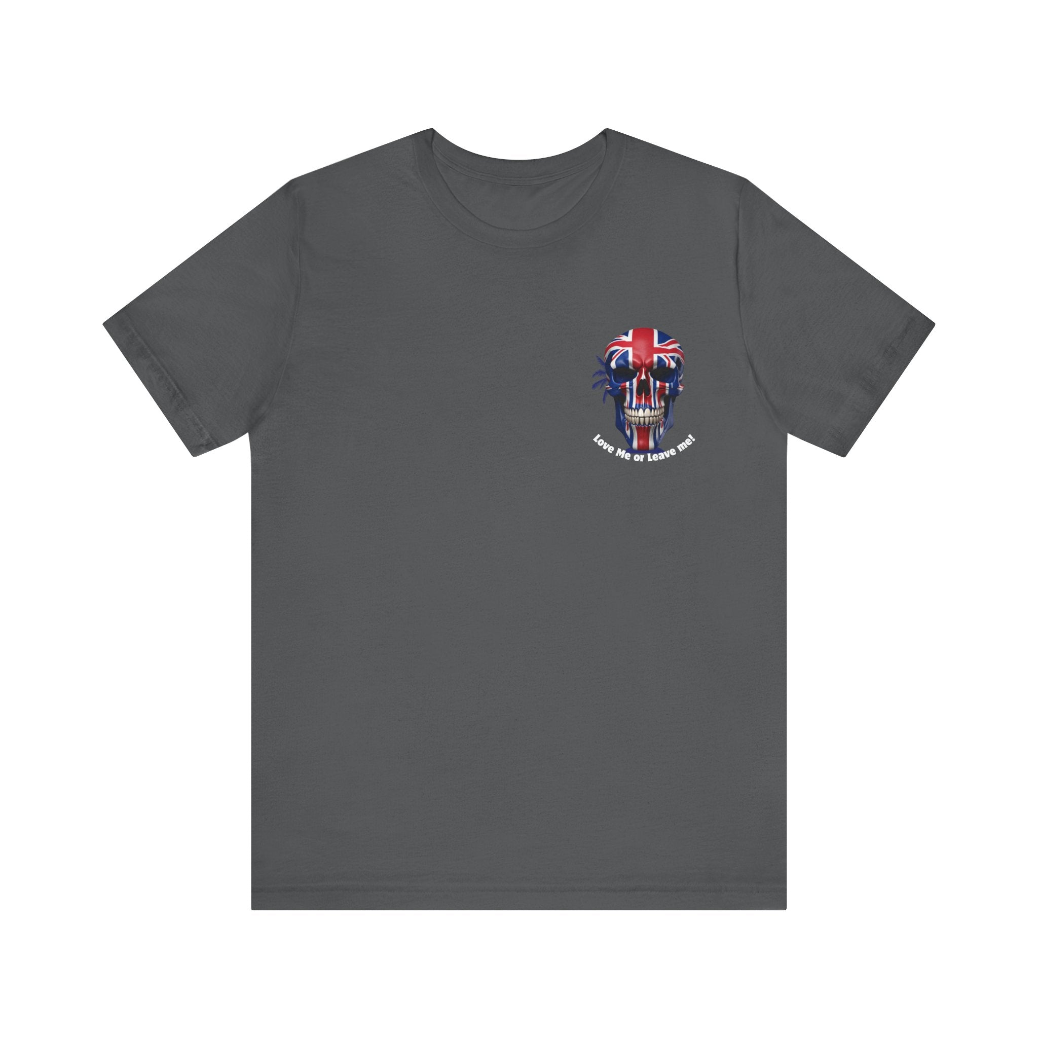 Skull & Union Jack Tee, Unisex Jersey Short Sleeve Shirt for Rockers, Gifts for Music Lovers, Casual Wear, Party Attire, Unique Graphic Tee