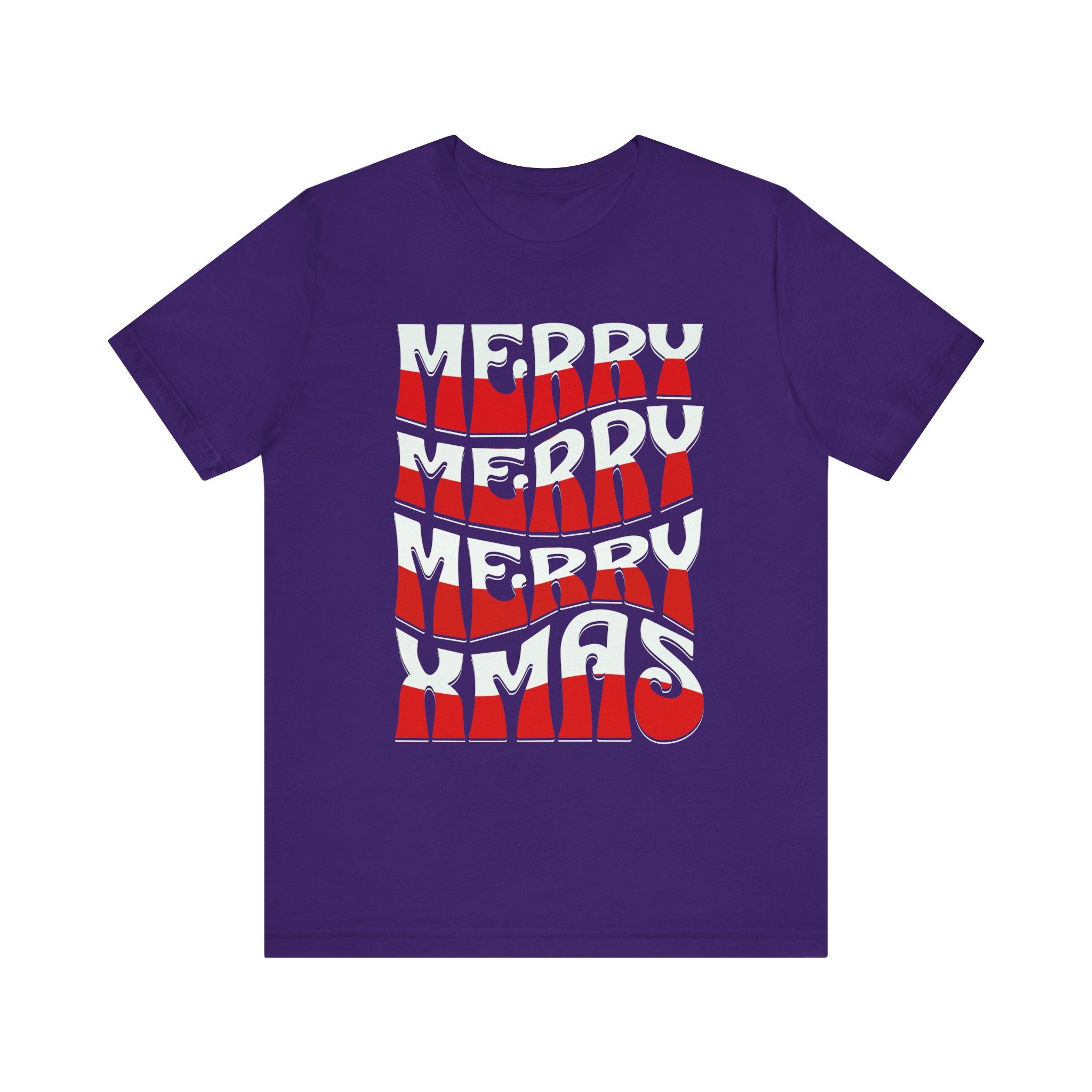 Merry Christmas Retro Wave Tee — Retro Holiday Graphic T-Shirt