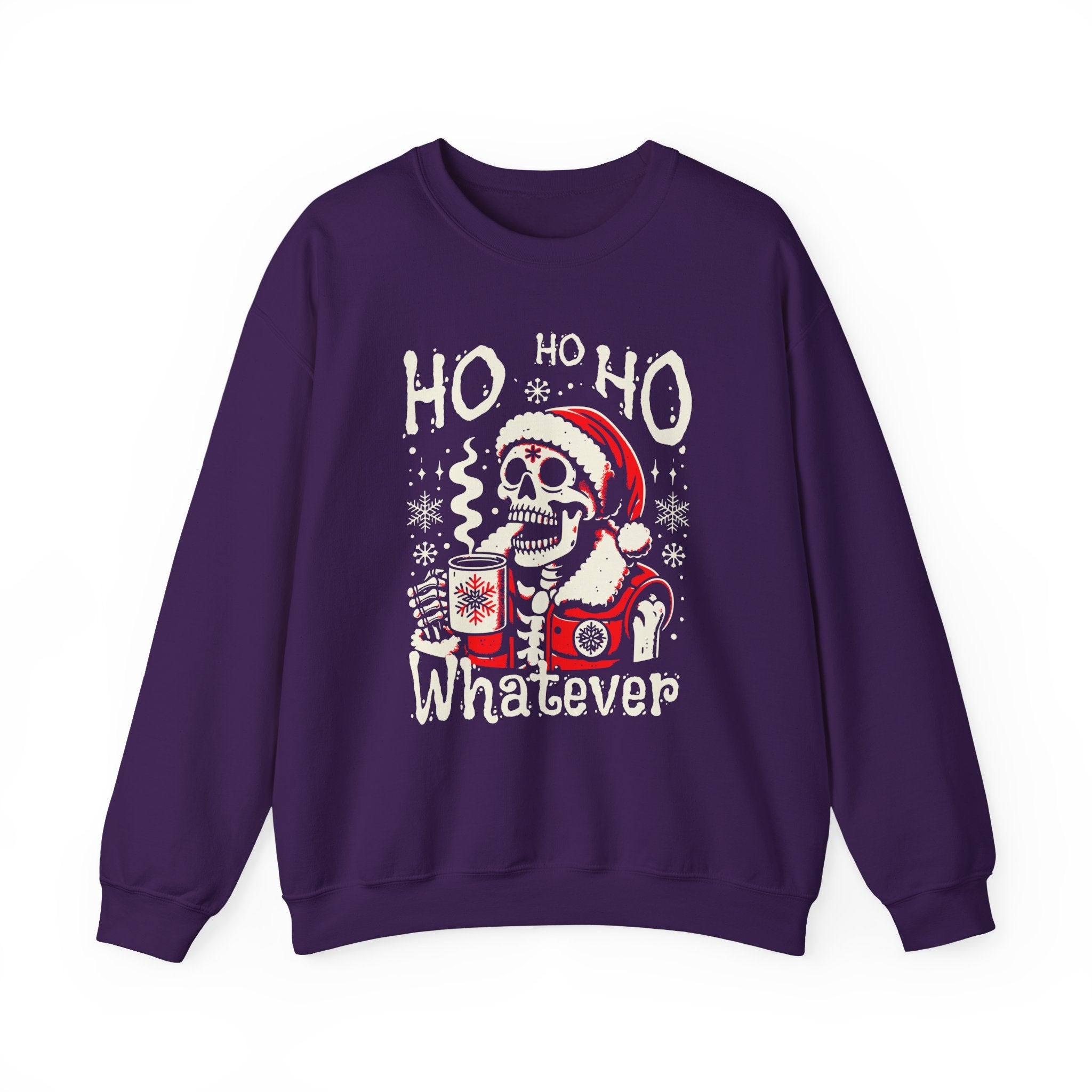 Christmas Skeleton 'Ho Ho Ho Whatever' Crewneck Sweatshirt