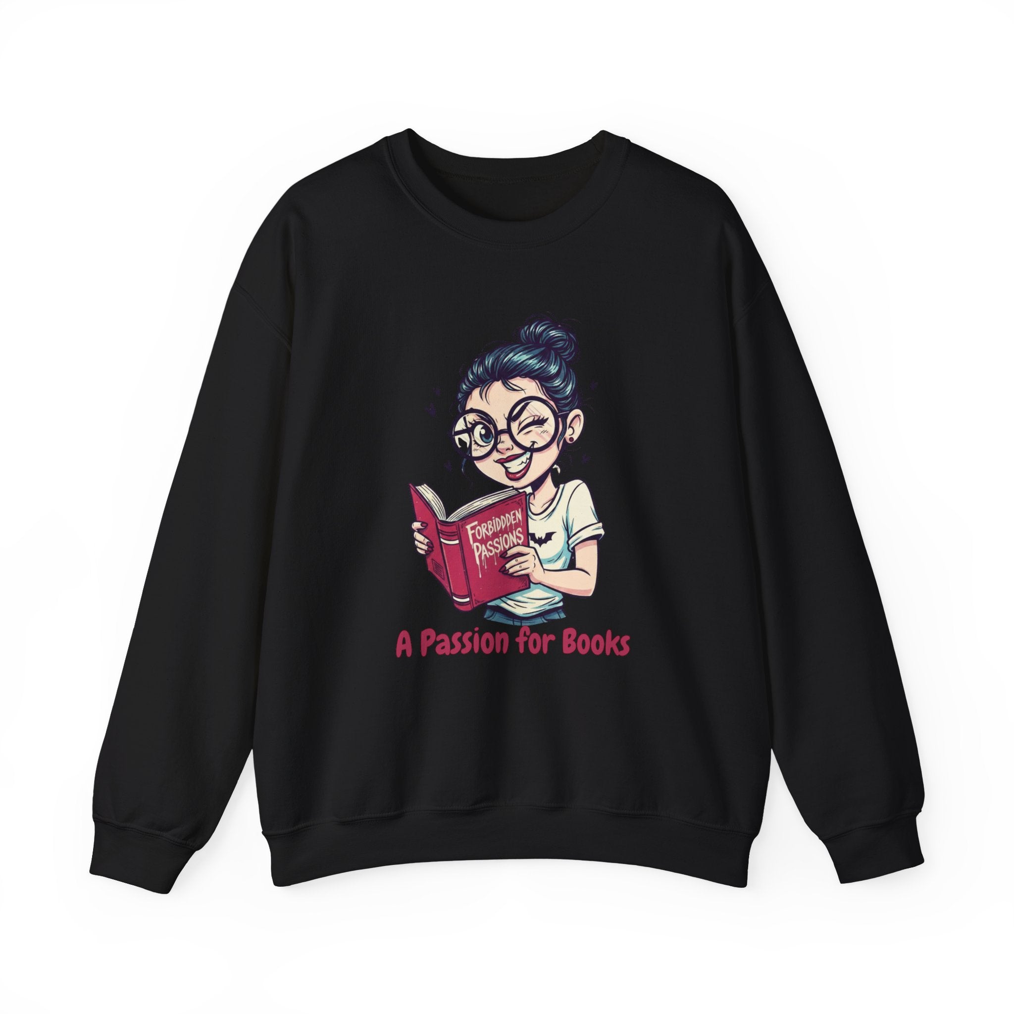 Book Lover's Unisex Crewneck Sweatshirt - "A Passion for Books"