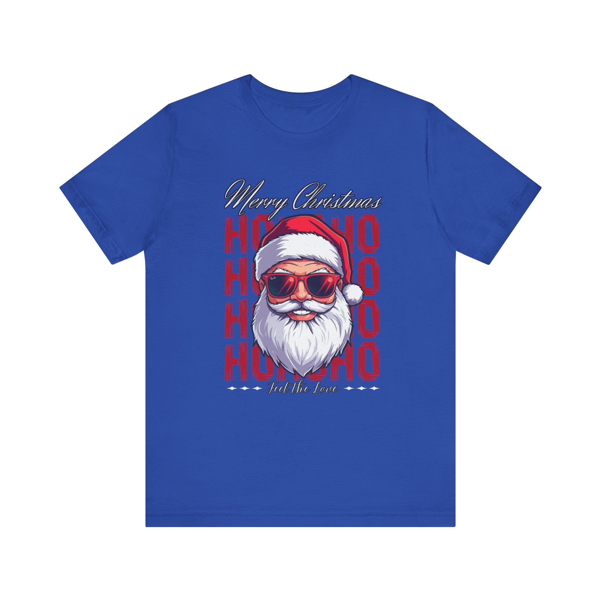 Ho Ho Ho Santa Sunglasses Christmas Tee — "Merry Christmas" Graphic Shirt