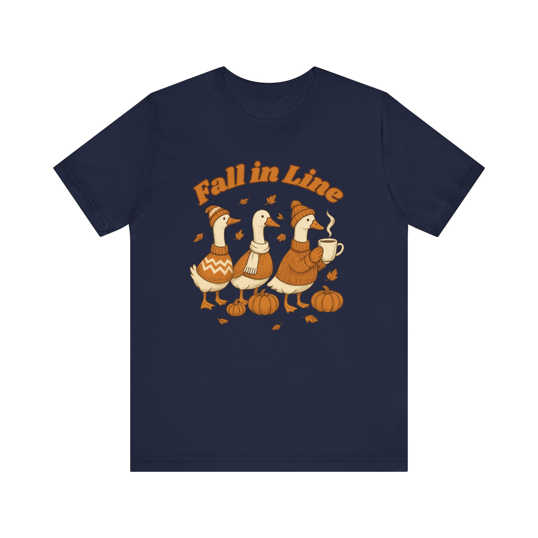 Fall in Line Unisex Tee - Cozy Autumn Graphic T-Shirt