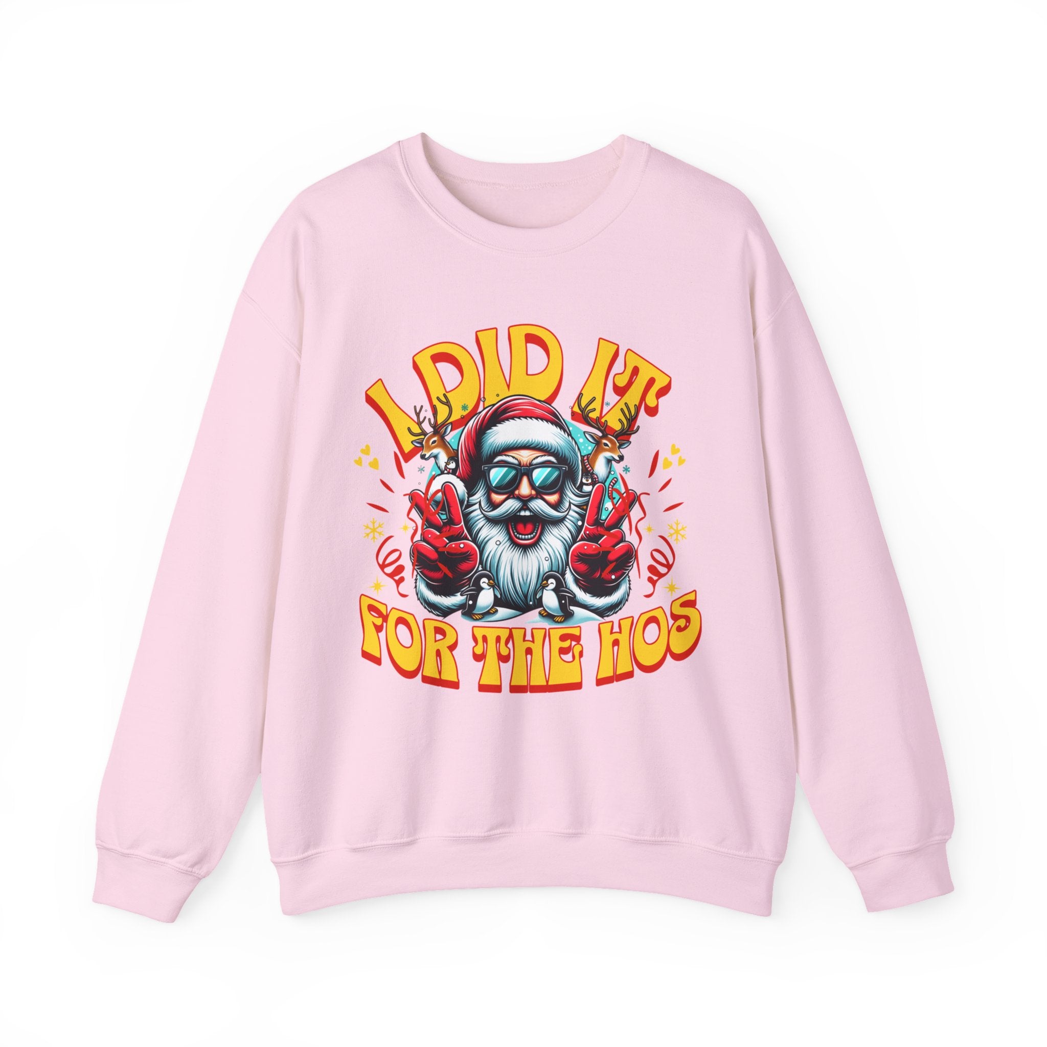 Festive Crewneck Sweatshirt - "I Did It for the Ho's"