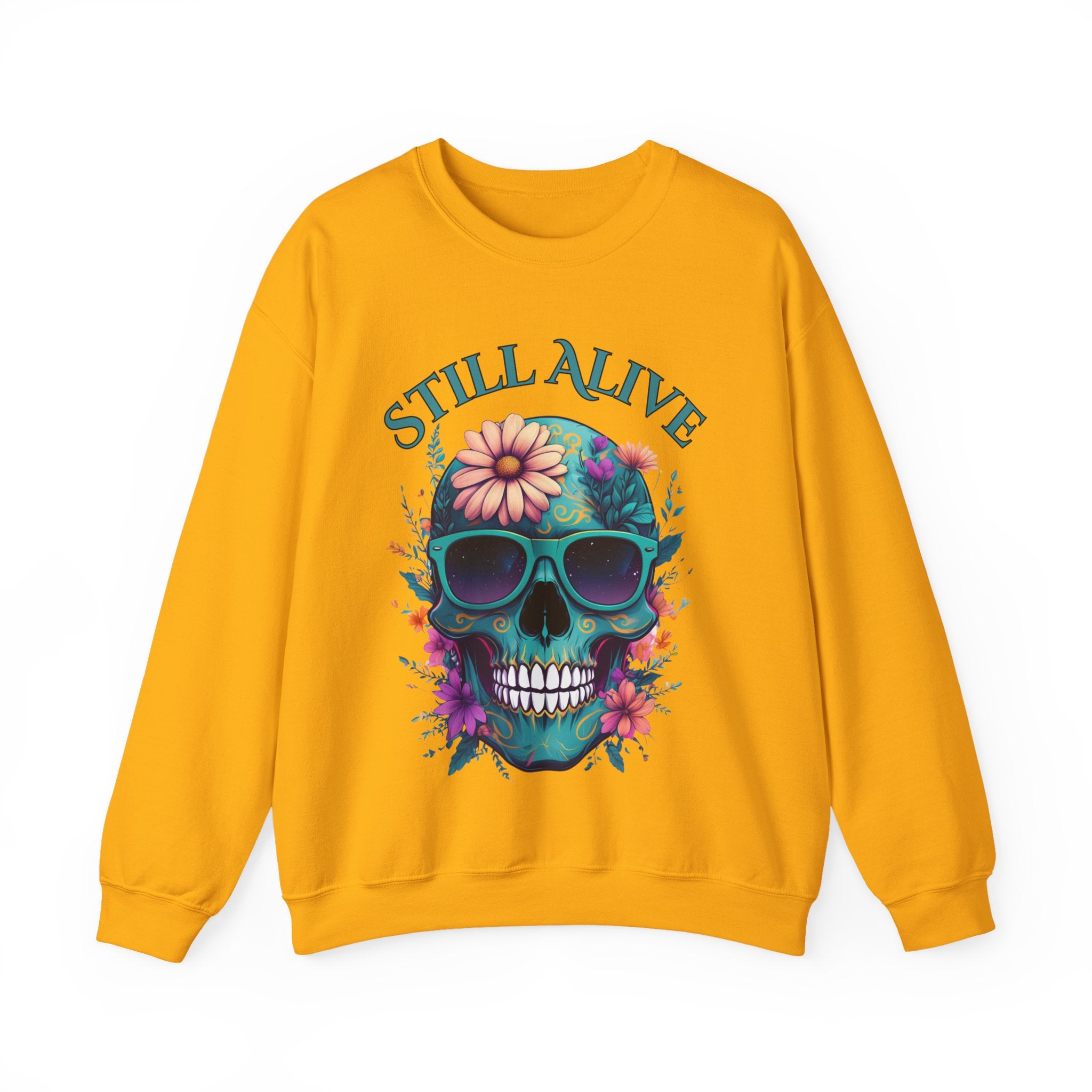 Still Alive Skull Floral Crewneck Sweatshirt