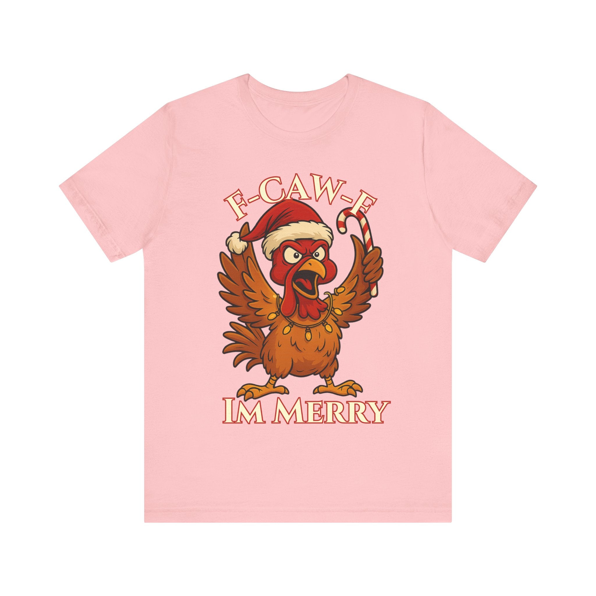 Festive Funny Christmas Tee - "F-Caw-E, I'm Merry"