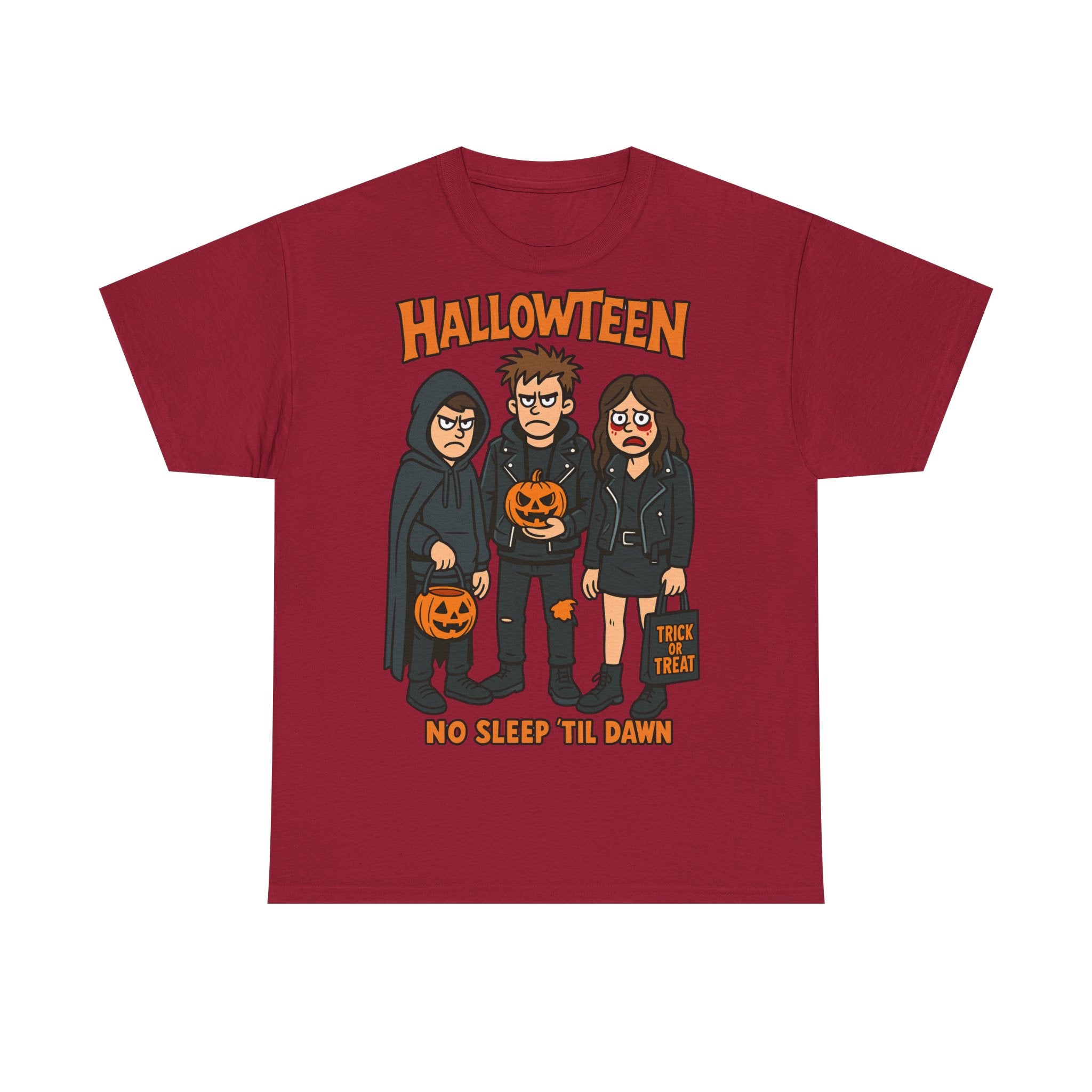 Halloween Themed Unisex Heavy Cotton Tee - Spooky Graphic Shirt, Trick or Treat, Party Wear, Gift for Halloween Lovers
