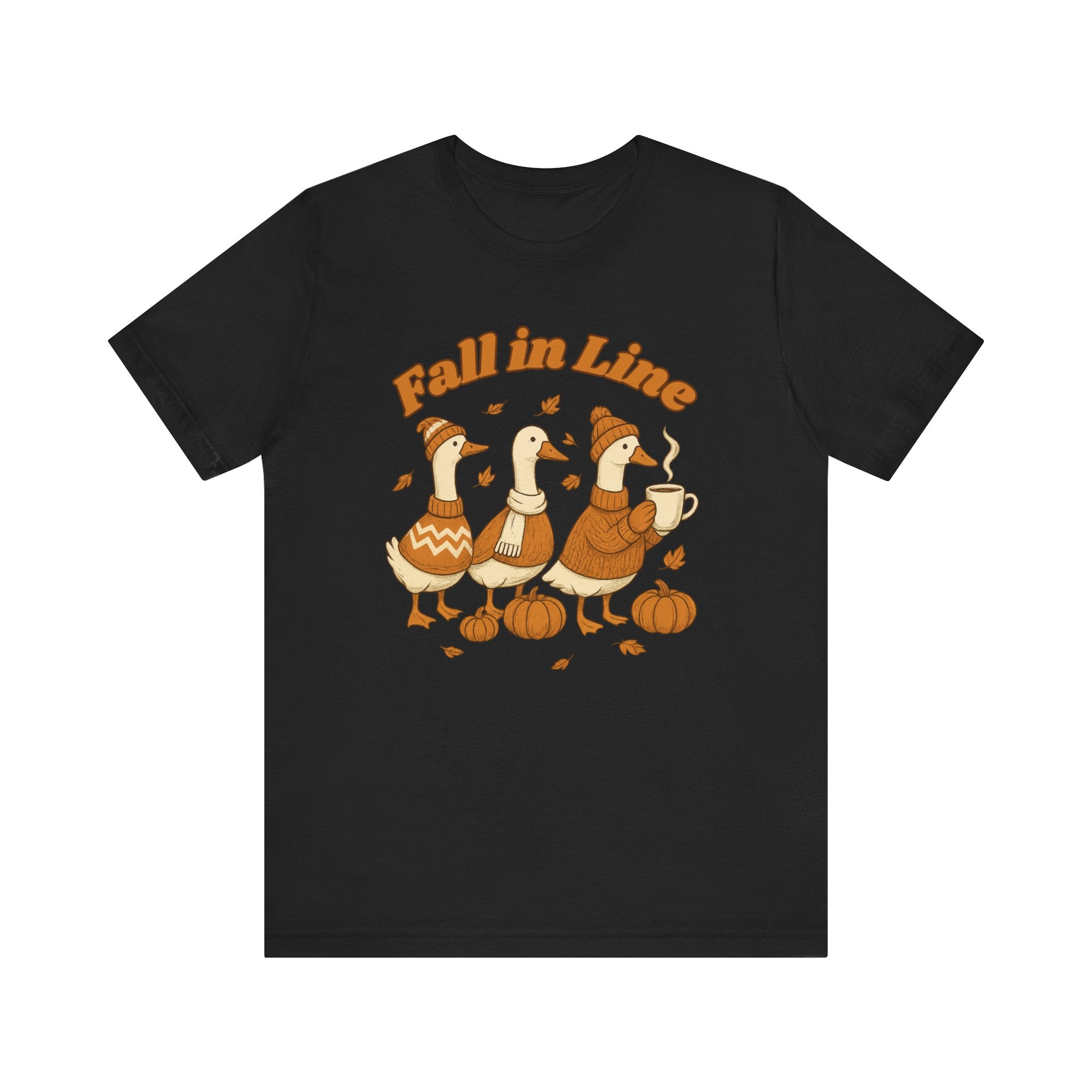 Fall in Line Unisex Tee - Cozy Autumn Graphic T-Shirt