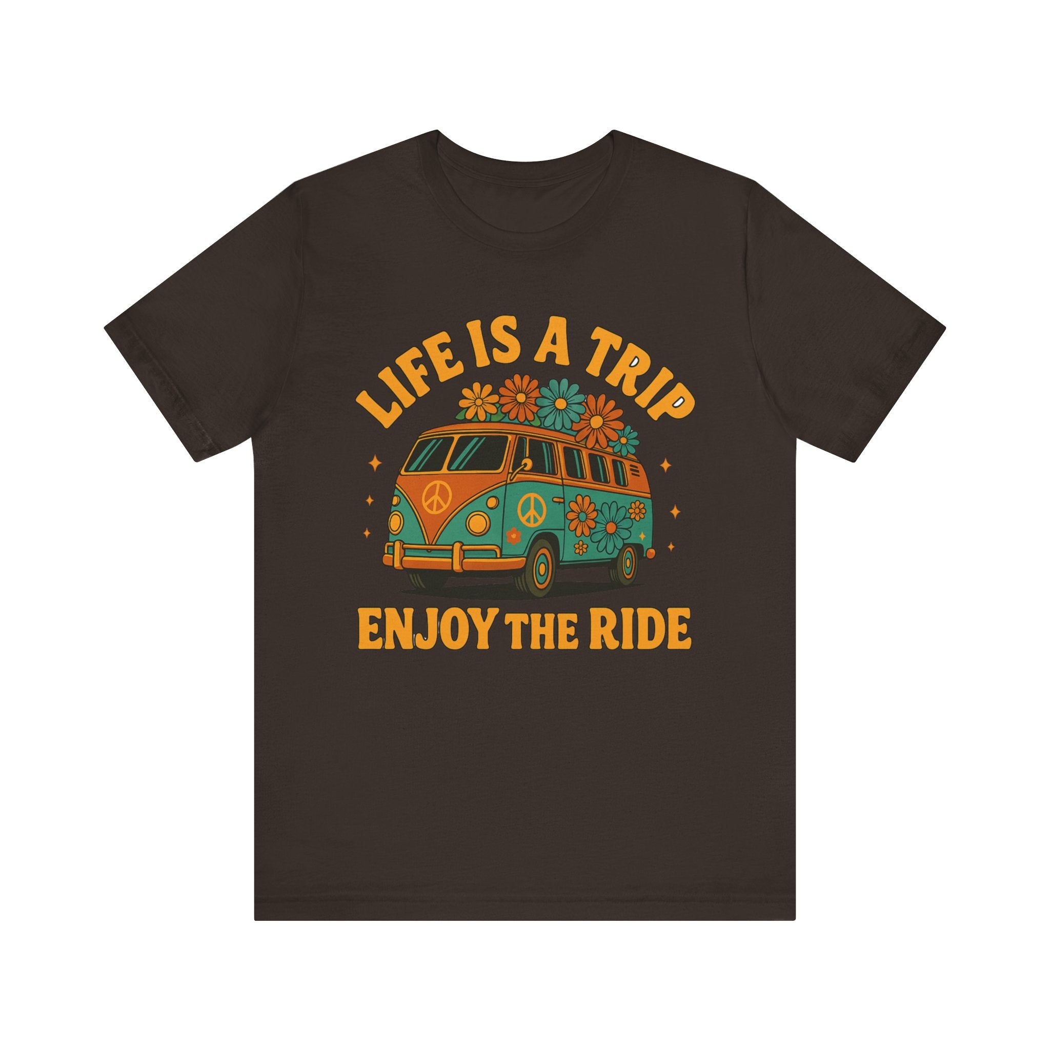 Retro Peace Van T-Shirt - "Life is a Trip, Enjoy the Ride"