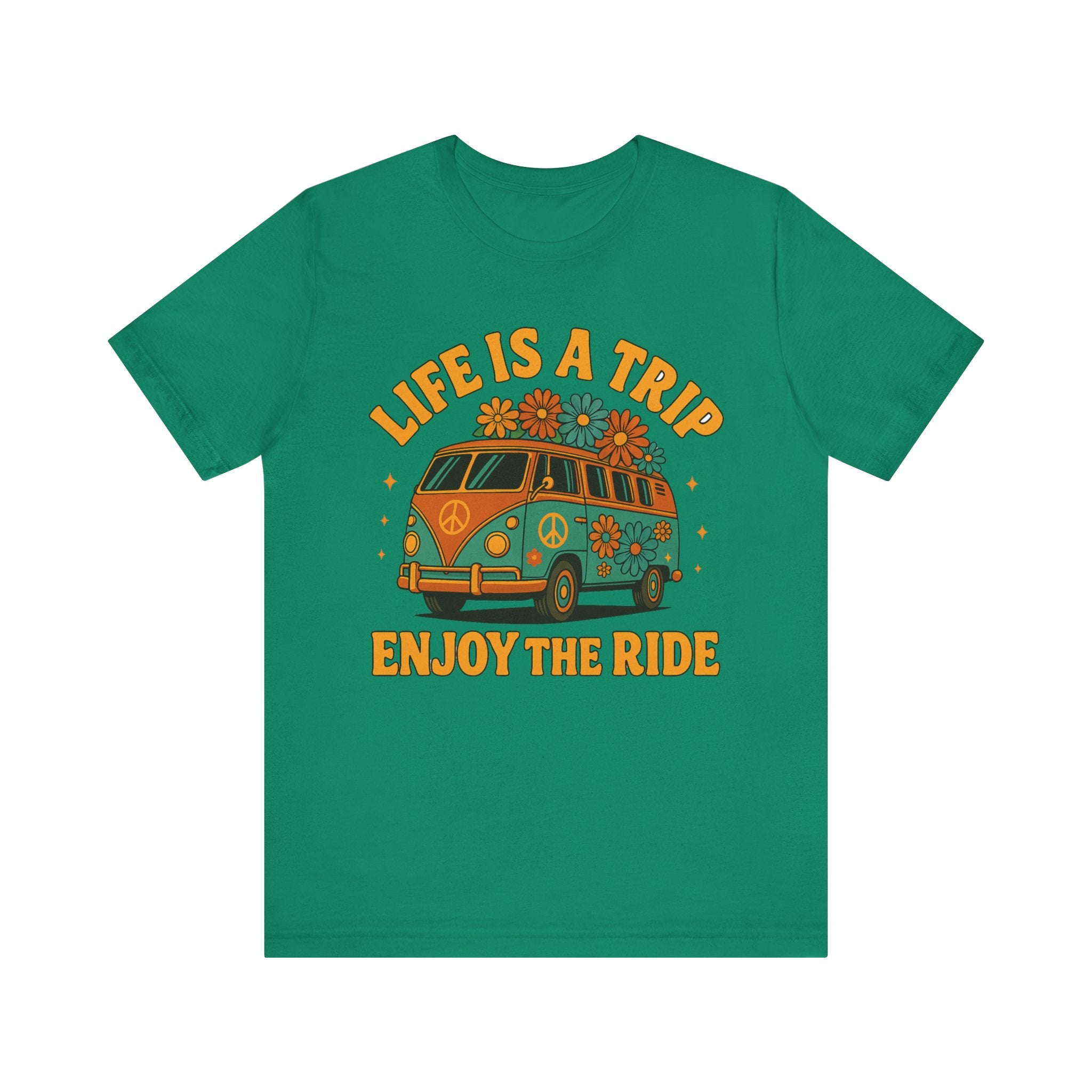 Retro Peace Van T-Shirt - "Life is a Trip, Enjoy the Ride"