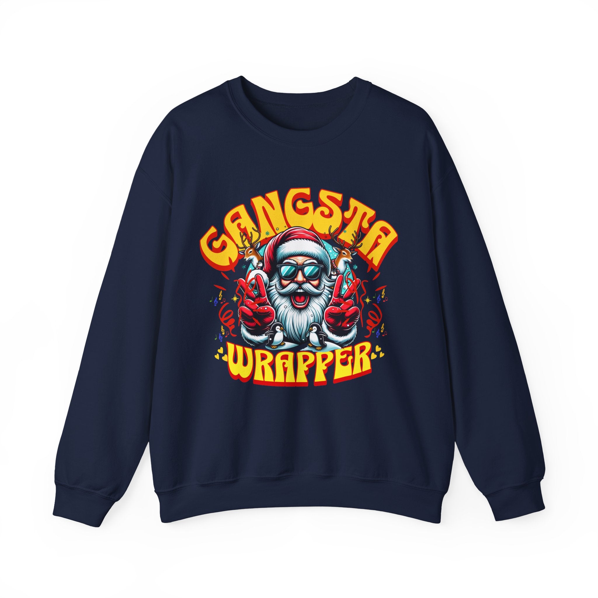 Gangsta Wrapper Sweatshirt - Funny Unisex Holiday Crewneck