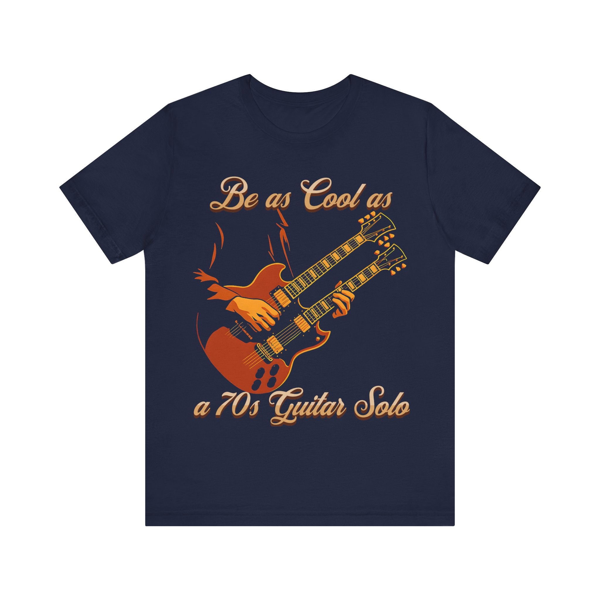 Retro Guitar Solo Tee - 'Be as Cool as a 70s Guitar Solo' Unisex Jersey Short Sleeve