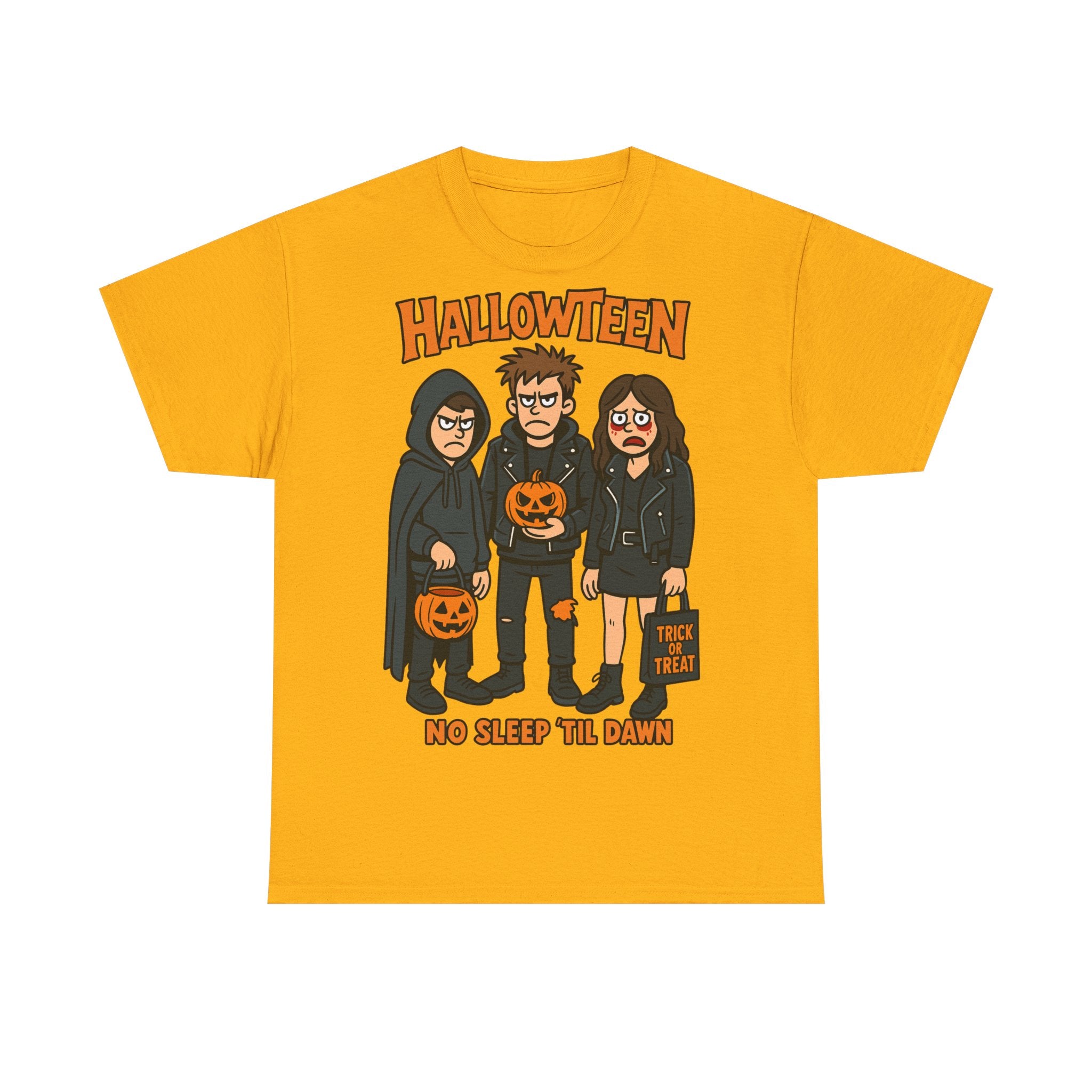 Halloween Themed Unisex Heavy Cotton Tee - Spooky Graphic Shirt, Trick or Treat, Party Wear, Gift for Halloween Lovers