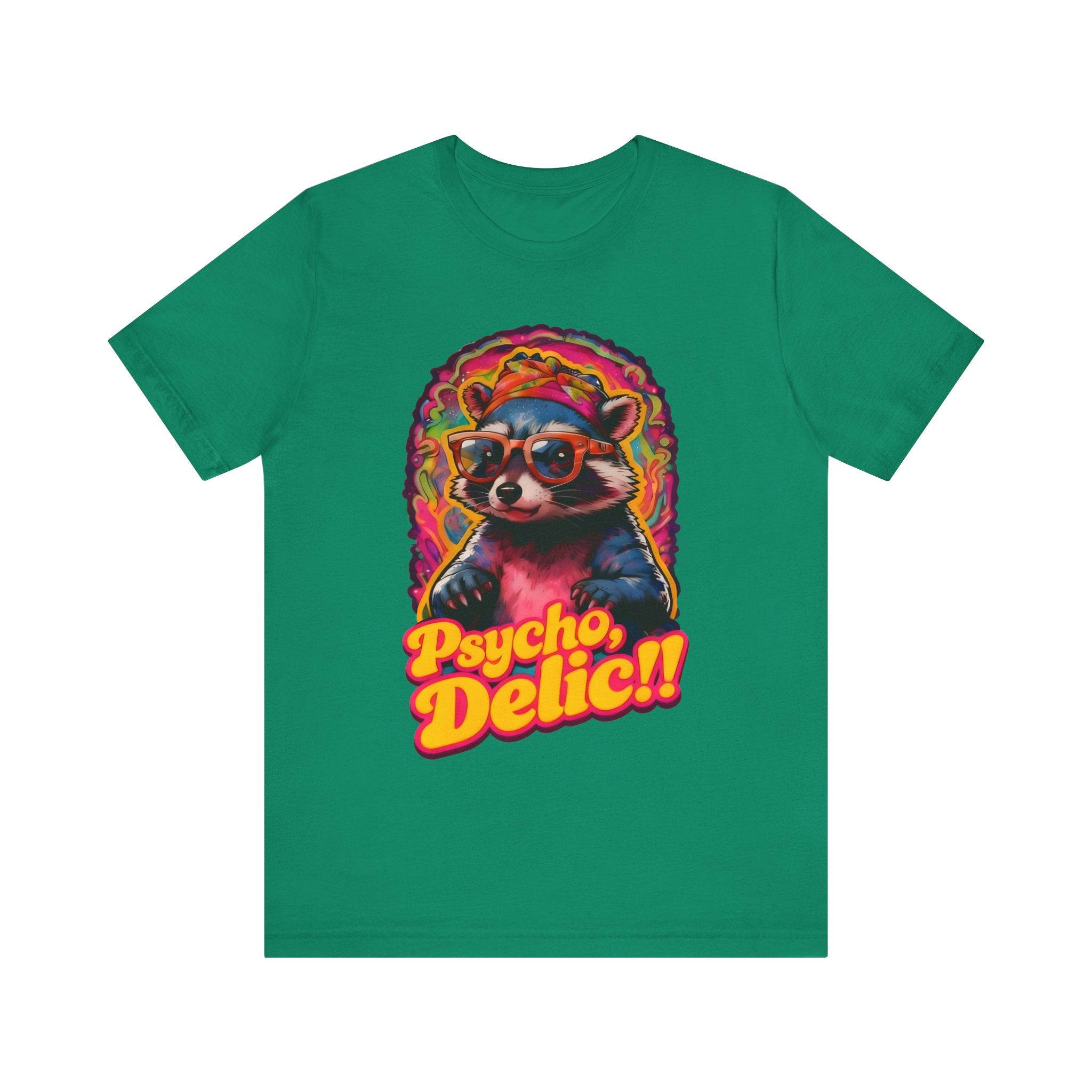 Psycho Delic Raccoon Tee - Unisex Jersey Short Sleeve T-Shirt