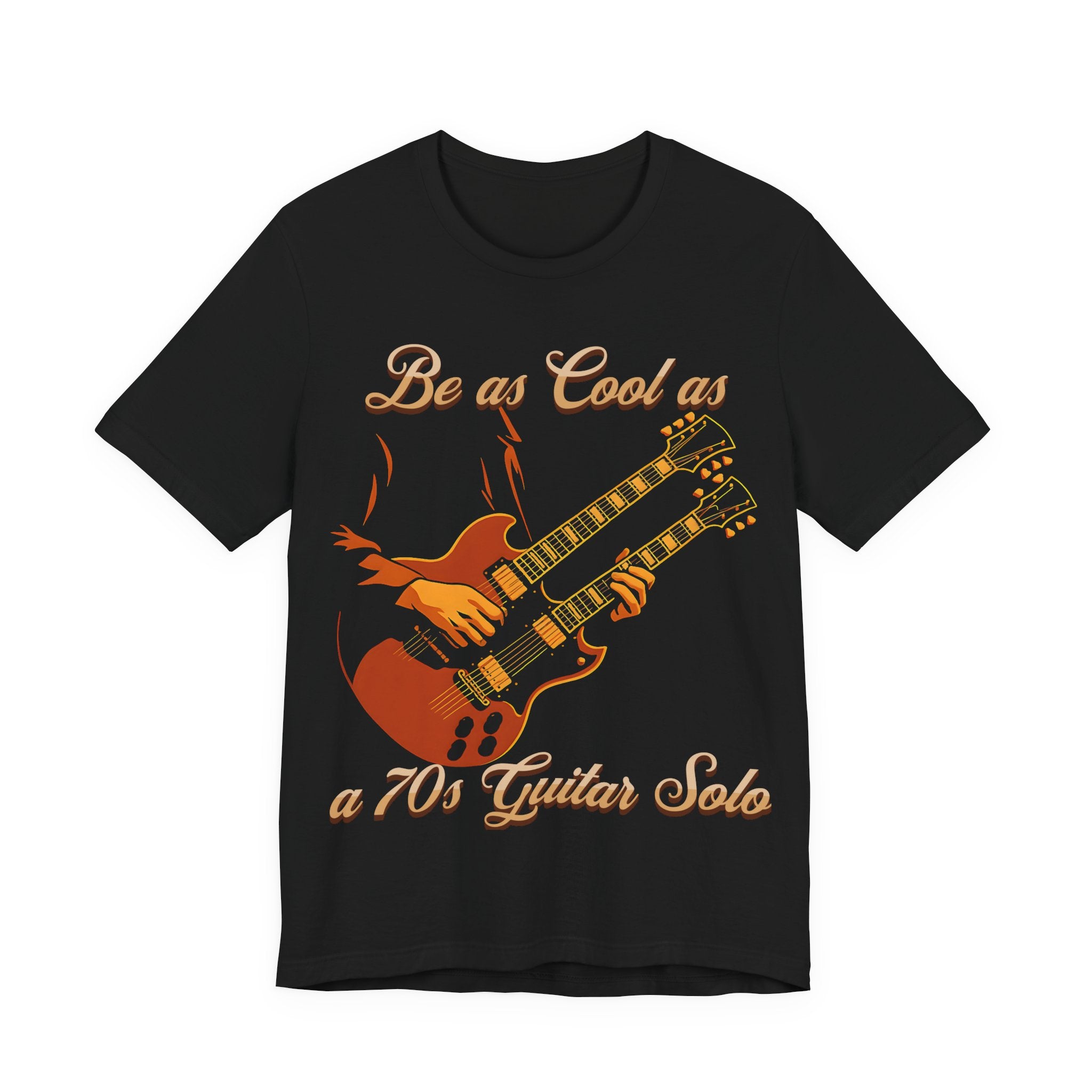 Retro Guitar Solo Tee - 'Be as Cool as a 70s Guitar Solo' Unisex Jersey Short Sleeve