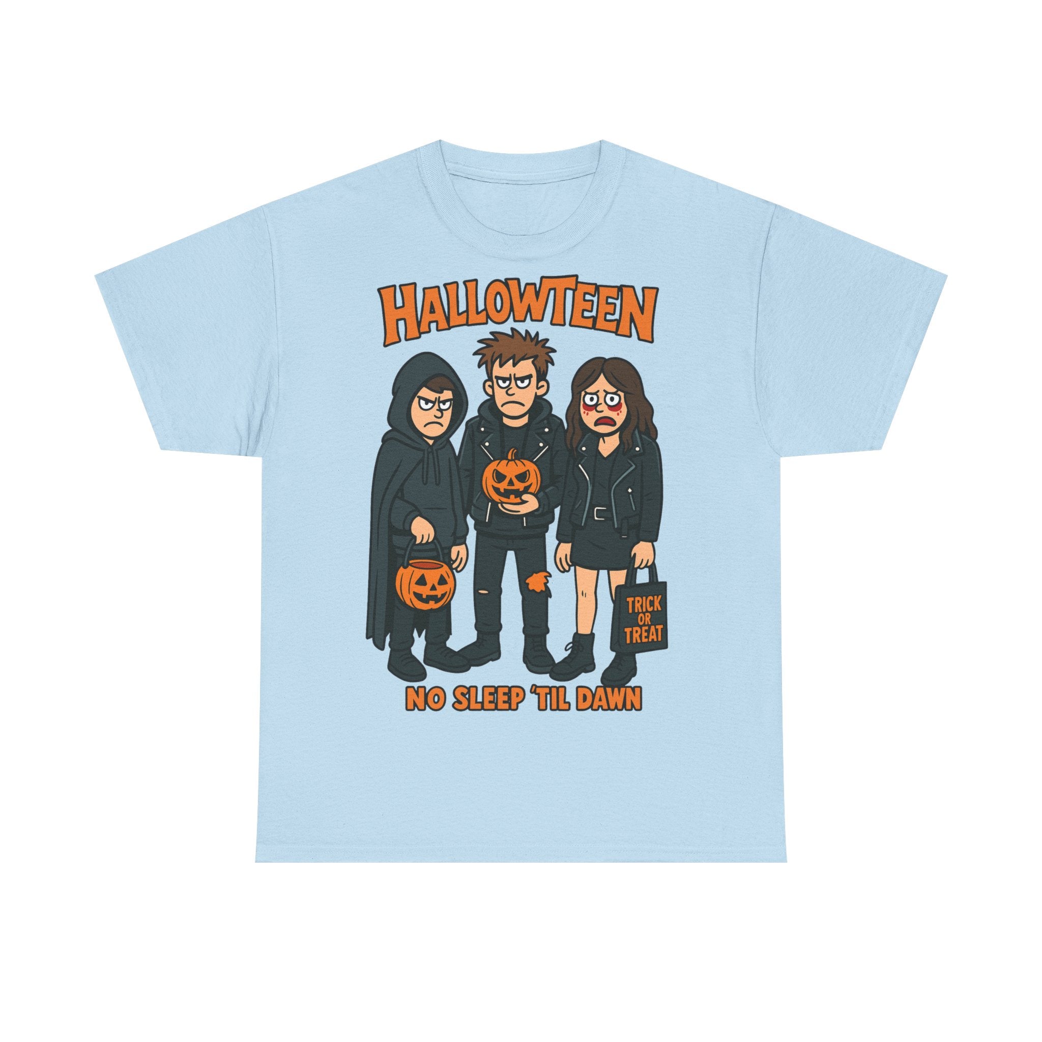 Halloween Themed Unisex Heavy Cotton Tee - Spooky Graphic Shirt, Trick or Treat, Party Wear, Gift for Halloween Lovers