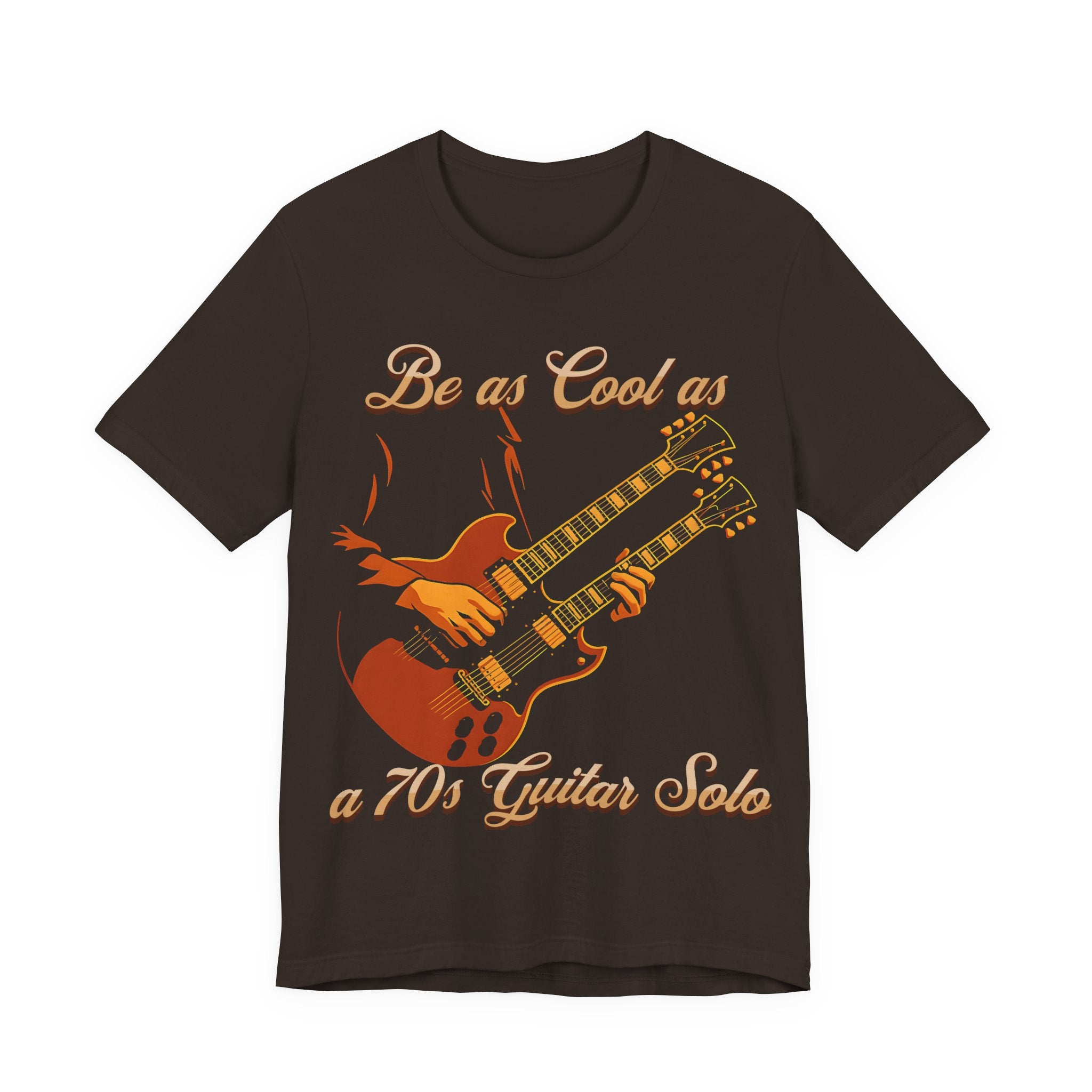 Retro Guitar Solo Tee - 'Be as Cool as a 70s Guitar Solo' Unisex Jersey Short Sleeve
