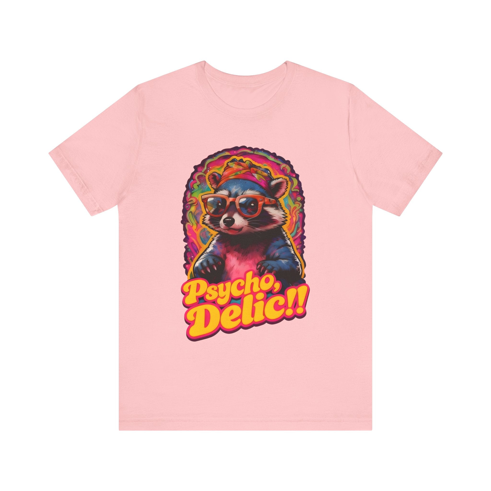 Psycho Delic Raccoon Tee - Unisex Jersey Short Sleeve T-Shirt