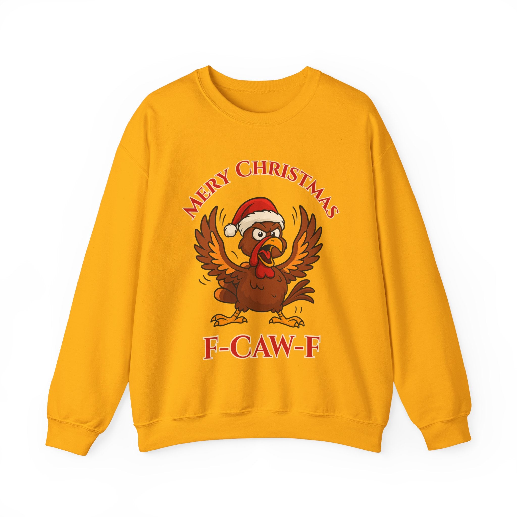 Funny Christmas Crewneck Sweatshirt - "Mery Christmas F-CAW-F"