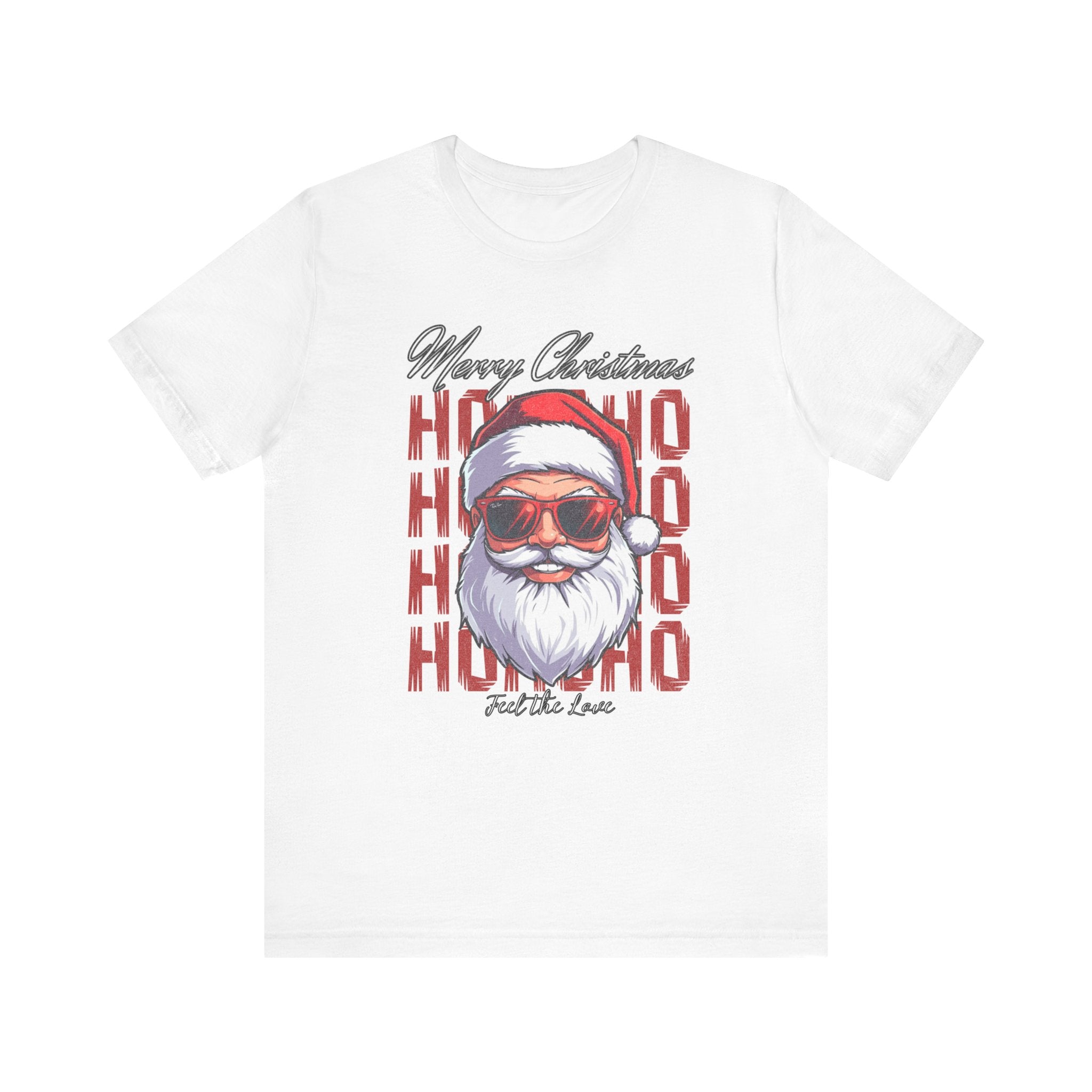 Ho Ho Ho Santa Sunglasses Christmas Tee — "Merry Christmas" Graphic Shirt