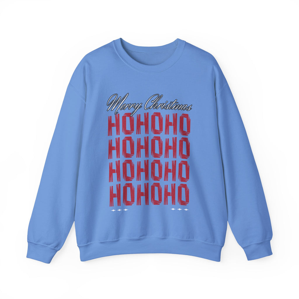 Christmas 'HO HO HO' Crewneck Sweatshirt – Merry Christmas Plaid Holiday Sweater