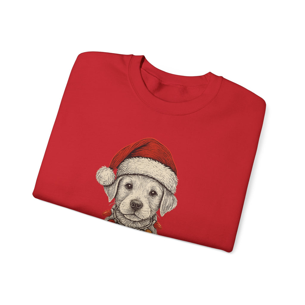 Cute Christmas Dog Sweatshirt, Holiday Apparel, Pet Lover Gift, Cozy Crewneck, Festive Sweatshirt, Winter Fashion