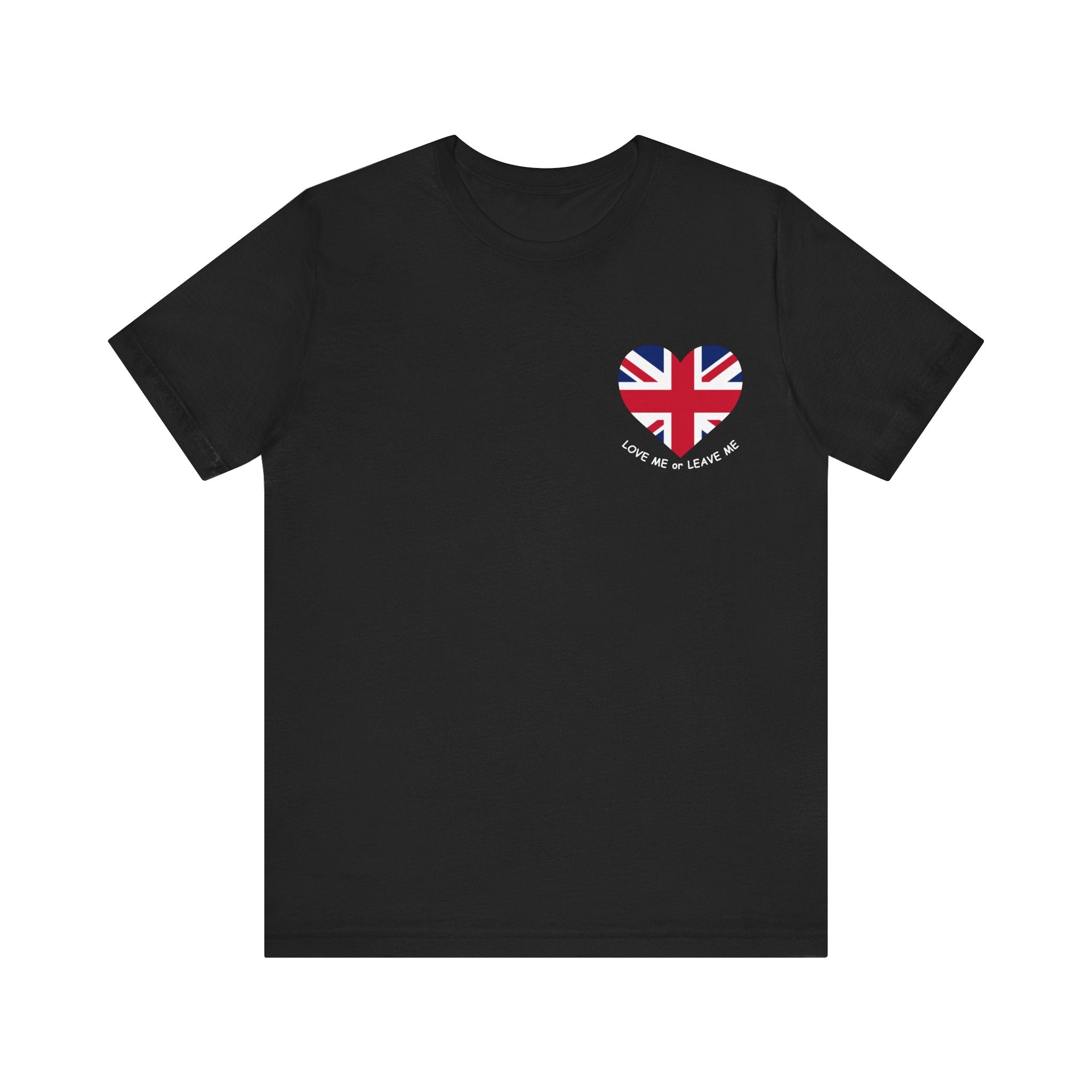Union Jack Love Tee - Unisex Jersey Short Sleeve T-Shirt, Casual Wear, Travel Souvenir, Gift for Friends, British Pride Shirt