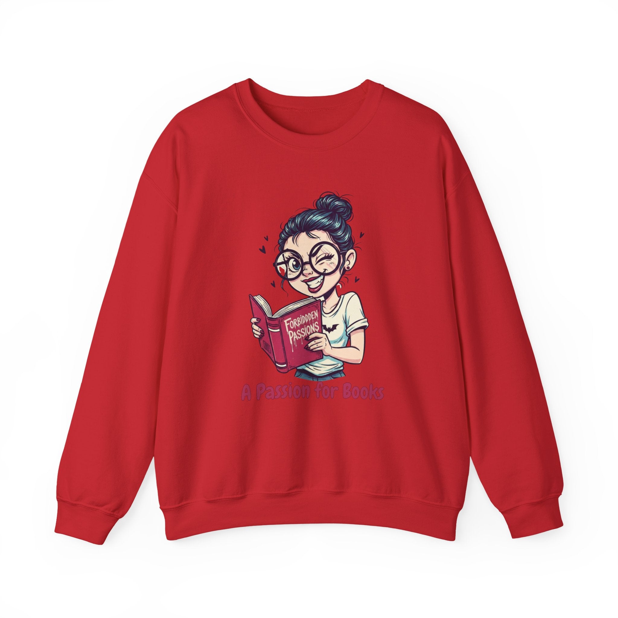 Book Lover's Unisex Crewneck Sweatshirt - "A Passion for Books"