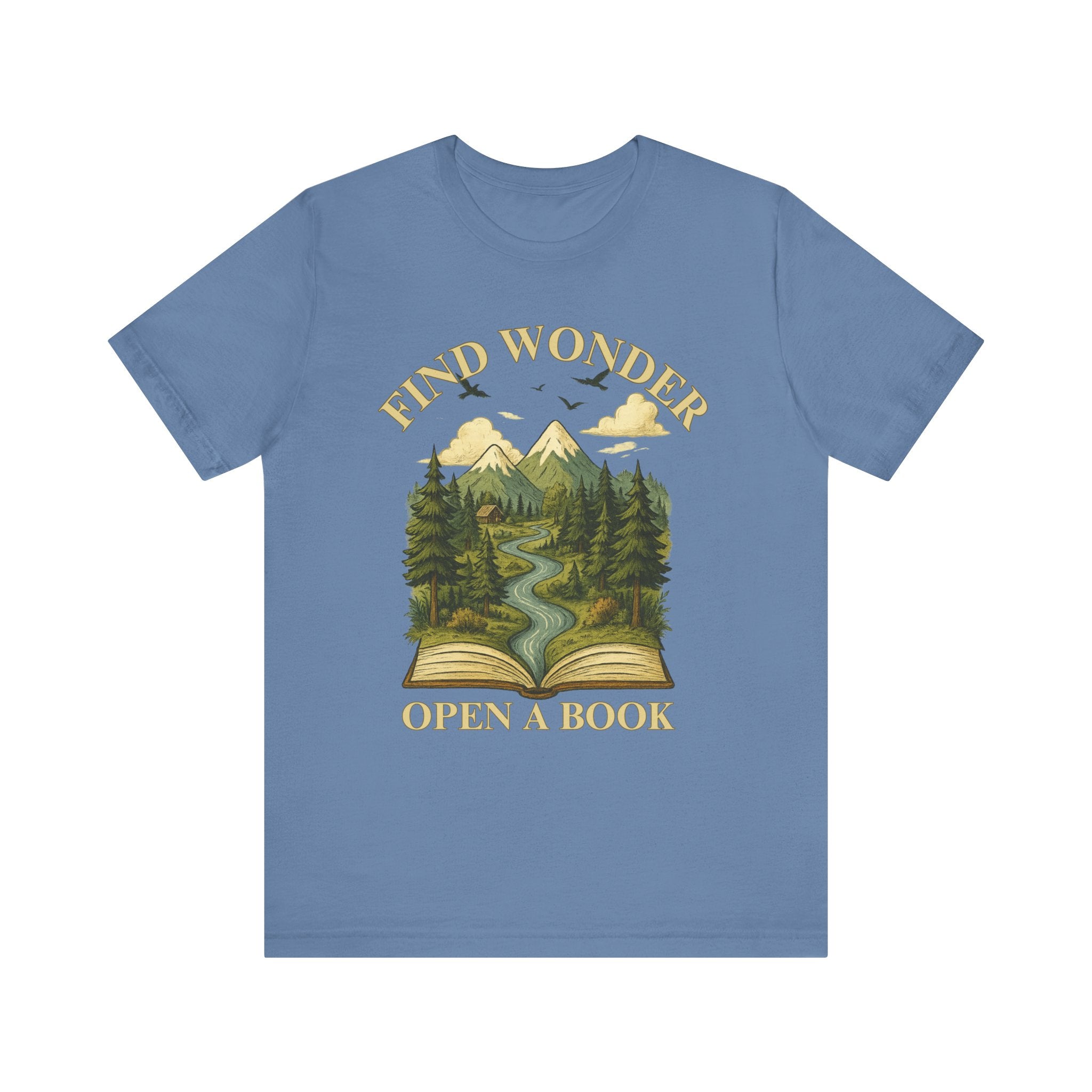Find Wonder Open a Book Unisex Short Sleeve Tee