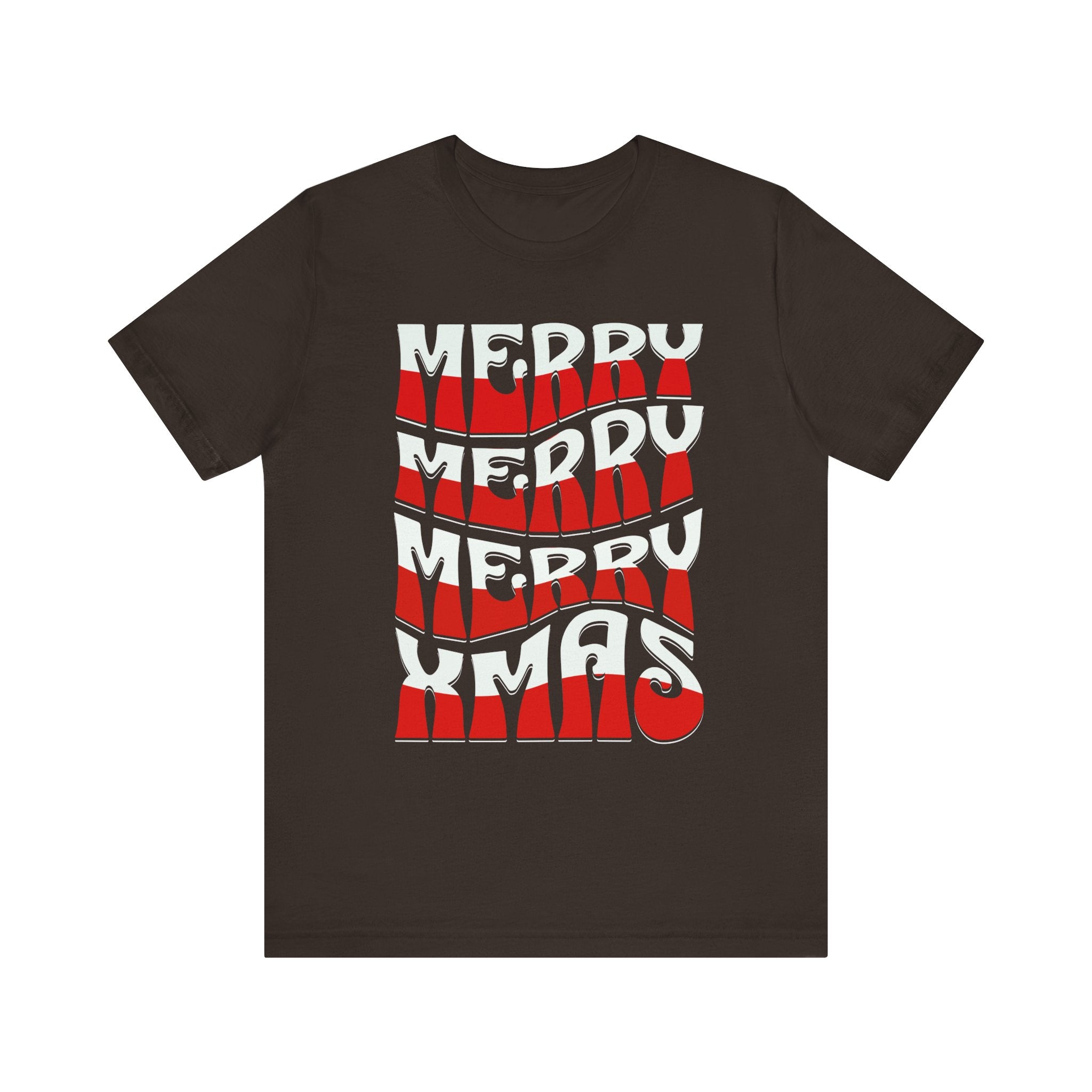 Merry Christmas Retro Wave Tee — Retro Holiday Graphic T-Shirt