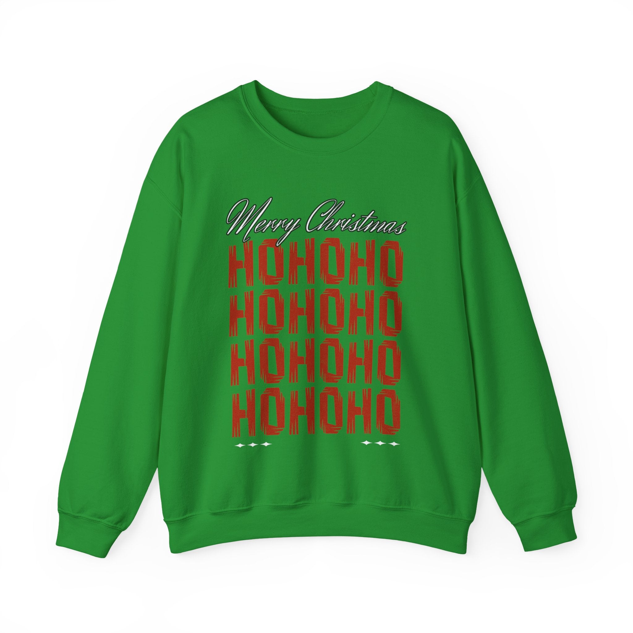 Christmas 'HO HO HO' Crewneck Sweatshirt – Merry Christmas Plaid Holiday Sweater
