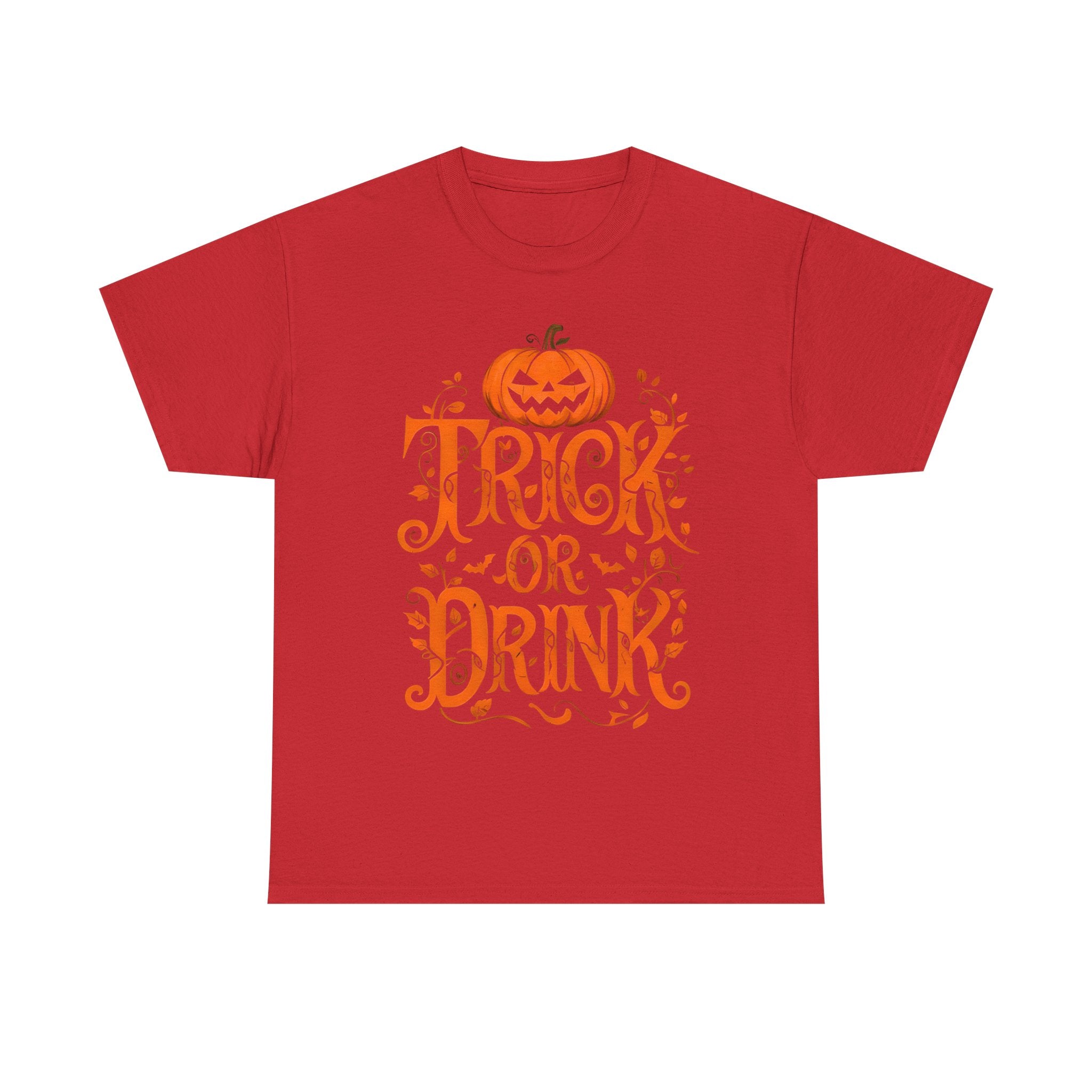 Halloween Trick or Drink Tee, Unisex Party Shirt, Fall Festival Apparel, Spooky Season Clothing, Autumn Celebration Top