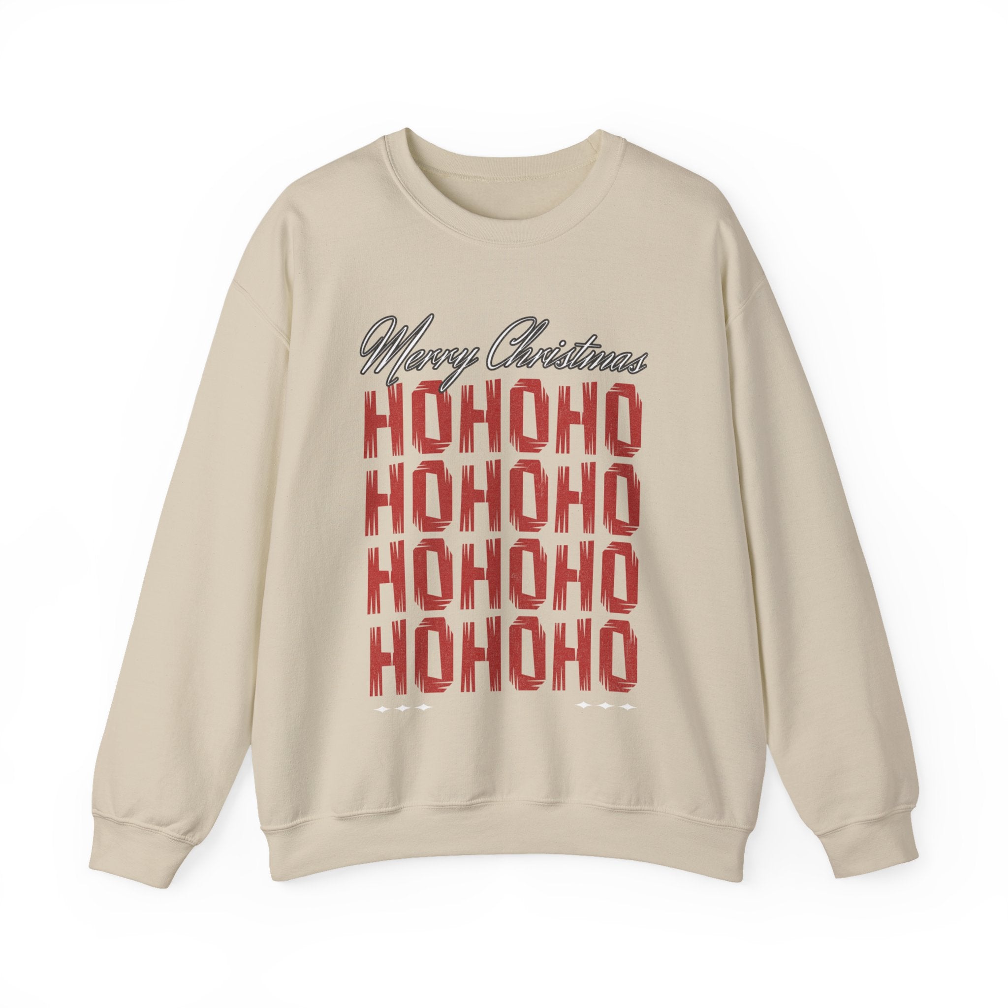 Christmas 'HO HO HO' Crewneck Sweatshirt – Merry Christmas Plaid Holiday Sweater