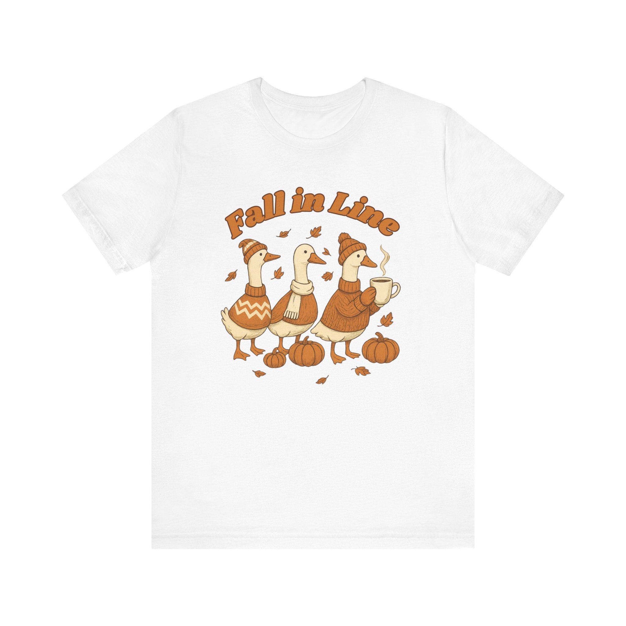 Fall in Line Unisex Tee - Cozy Autumn Graphic T-Shirt