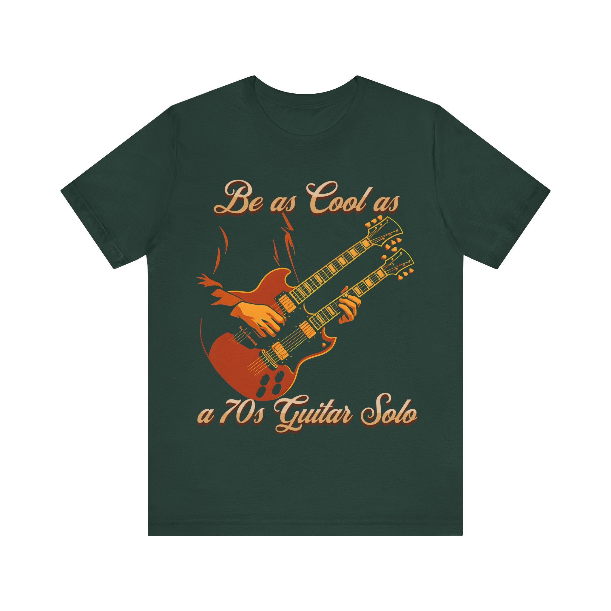 Retro Guitar Solo Tee - 'Be as Cool as a 70s Guitar Solo' Unisex Jersey Short Sleeve
