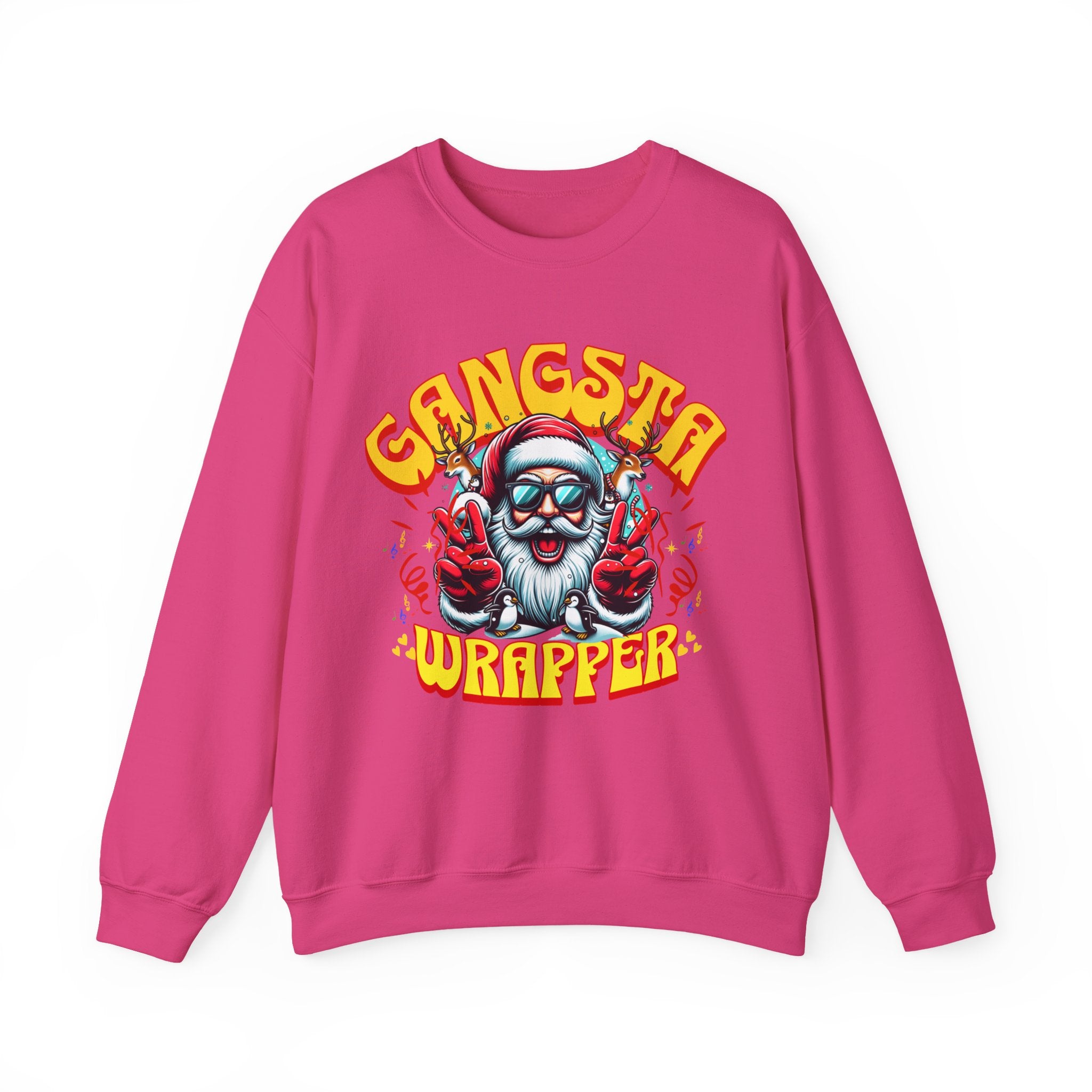 Gangsta Wrapper Sweatshirt - Funny Unisex Holiday Crewneck