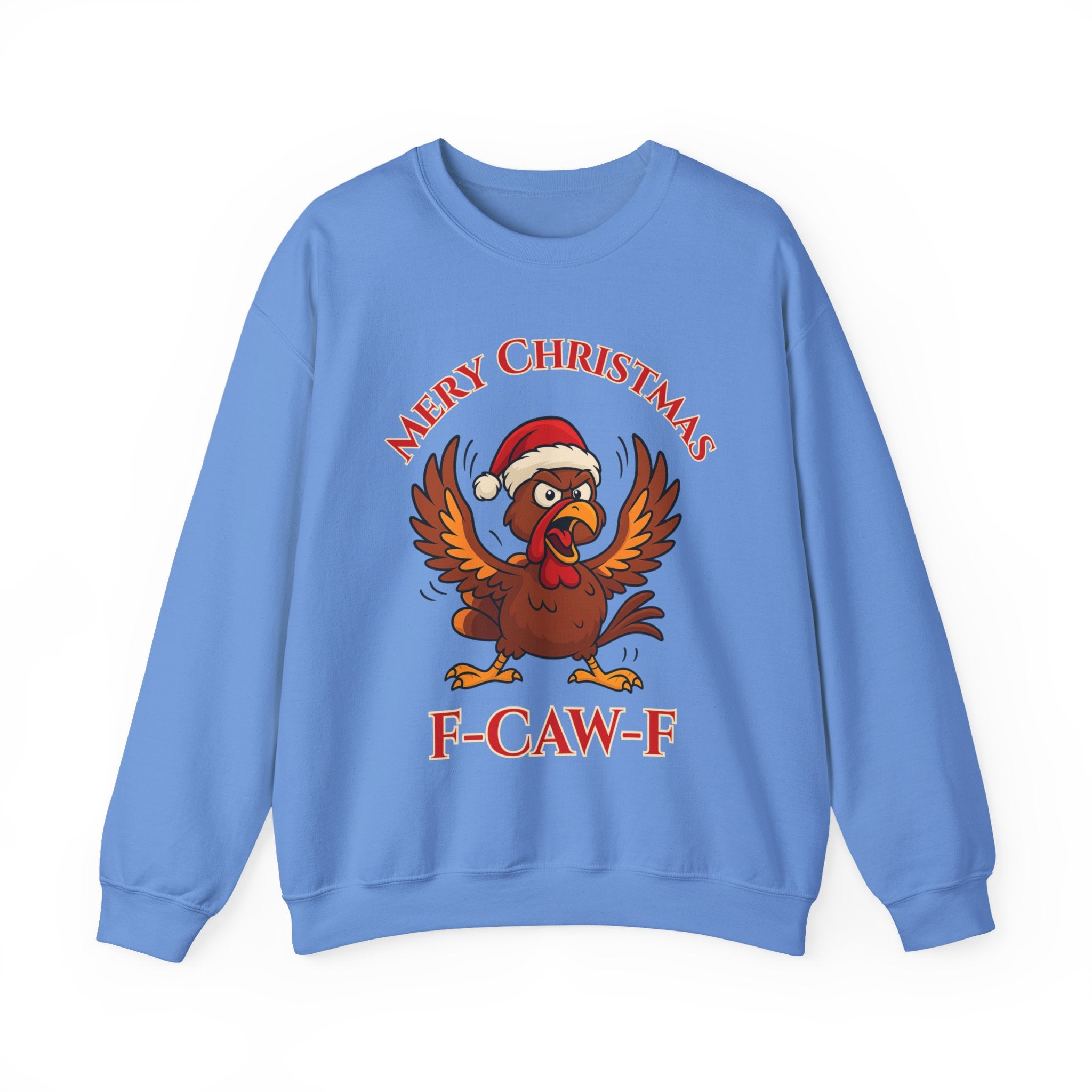 Funny Christmas Crewneck Sweatshirt - "Mery Christmas F-CAW-F"