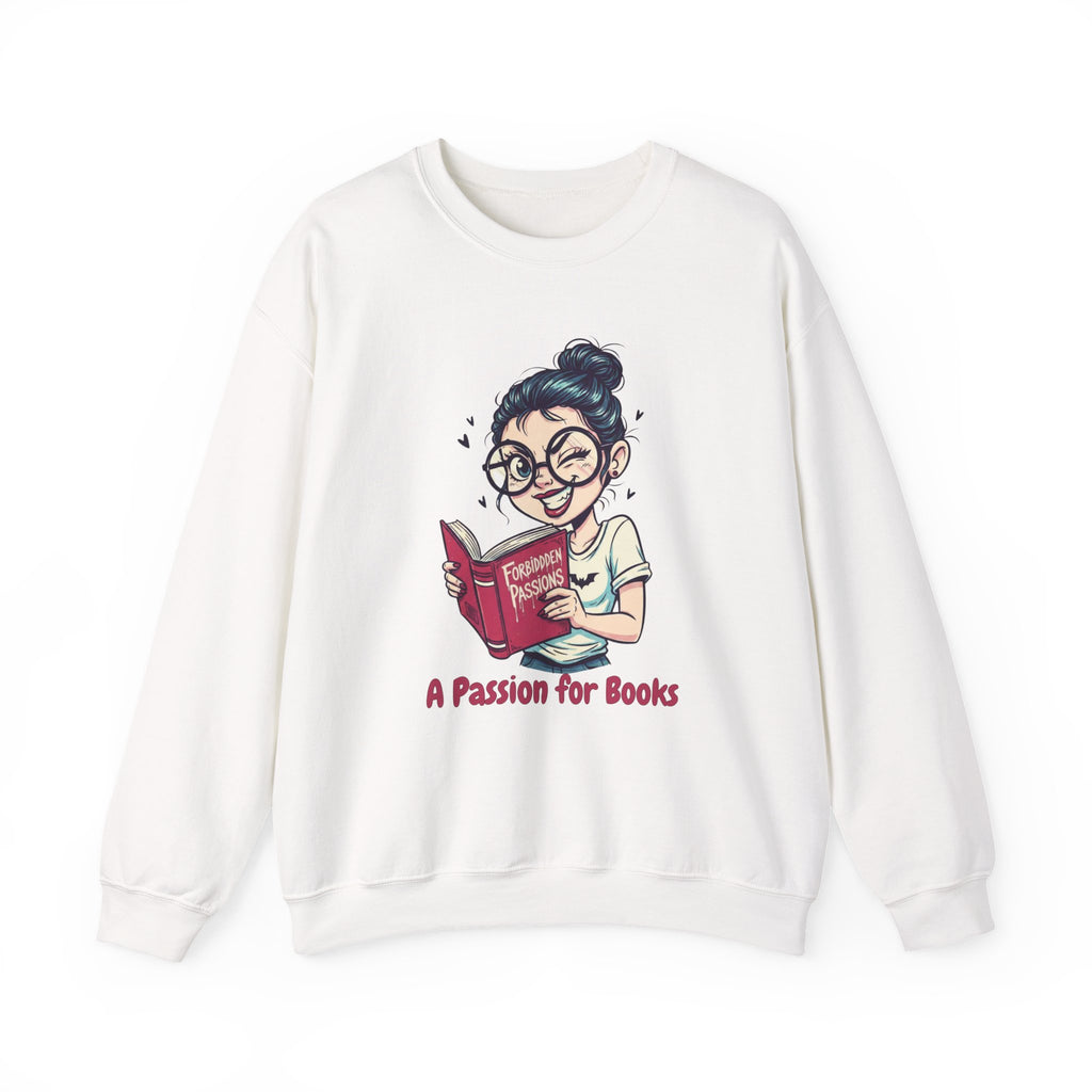 Book Lover's Unisex Crewneck Sweatshirt - "A Passion for Books"
