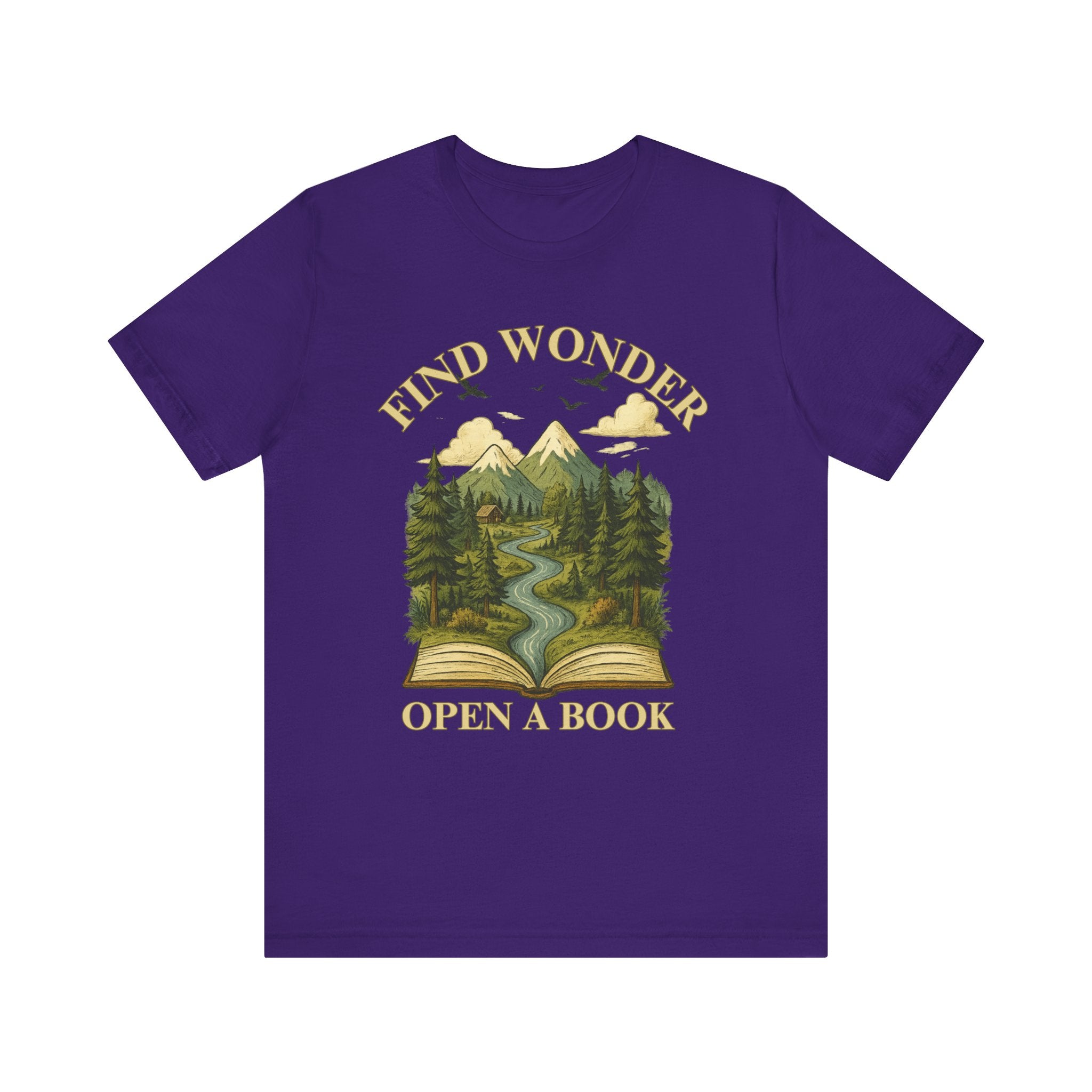 Find Wonder Open a Book Unisex Short Sleeve Tee