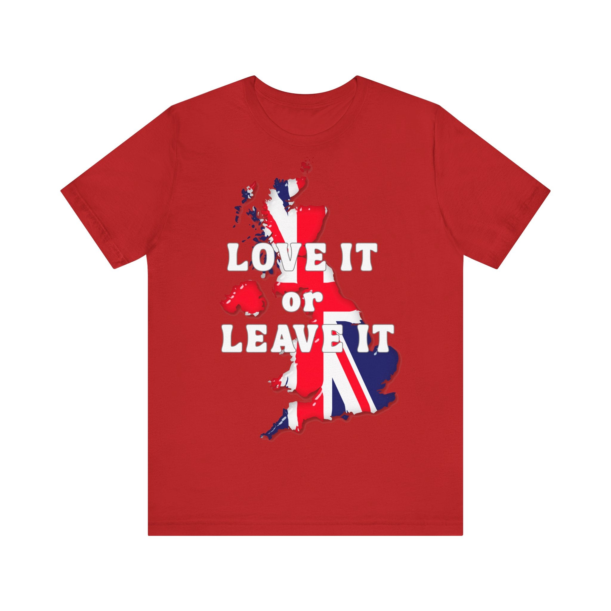 Patriotic Love It or Leave It Tee, British Pride Shirt, Unisex Graphic Top, Casual Wear, Gift for UK Lovers
