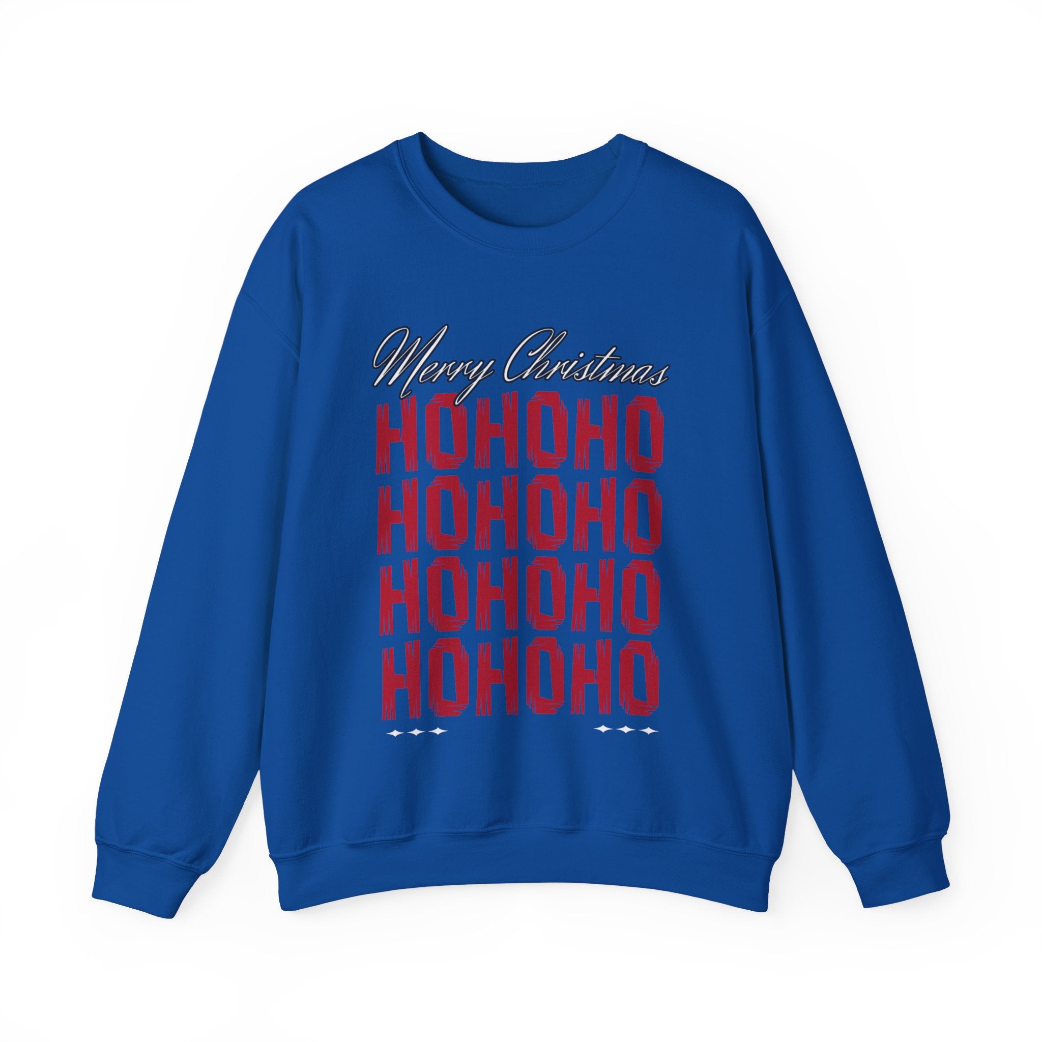 Christmas 'HO HO HO' Crewneck Sweatshirt – Merry Christmas Plaid Holiday Sweater